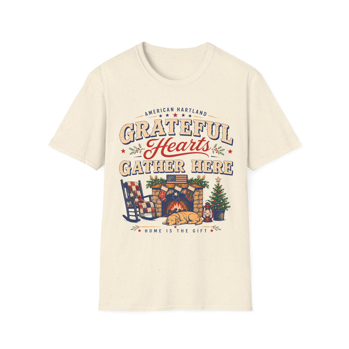 Grateful Hearts Gather Here fireplace T-Shirt