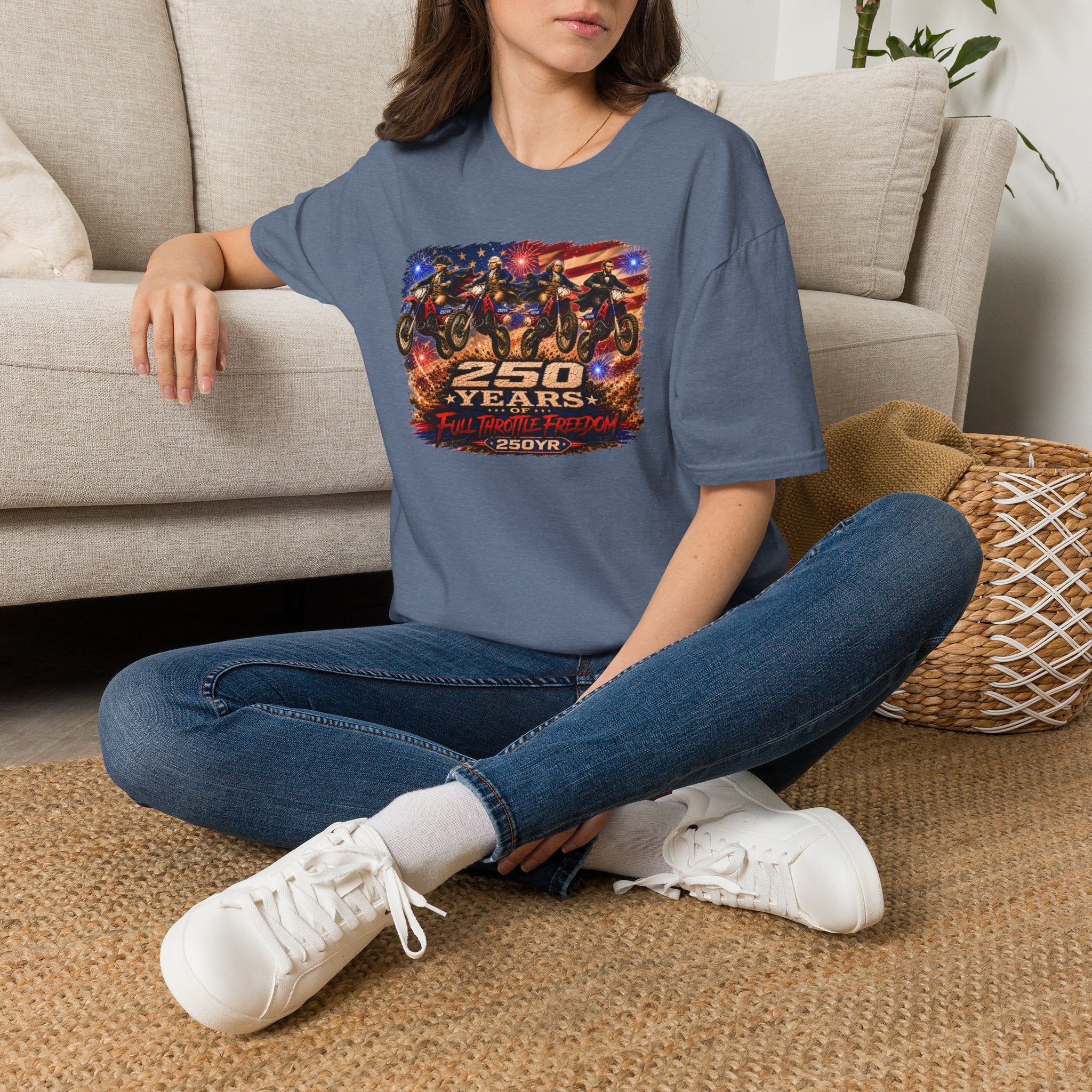 Motorcycle 250 Years T‑Shirt — Full Throttle Freedom Graphic Tee