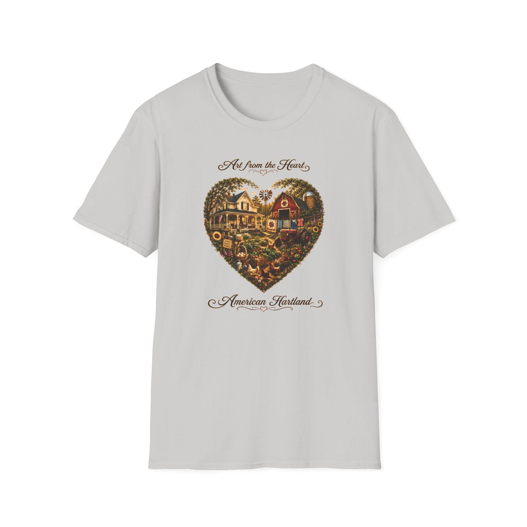 Heartland Farm Heart Graphic T-Shirt — "Art from the Heart" Rustic Cottage Tee