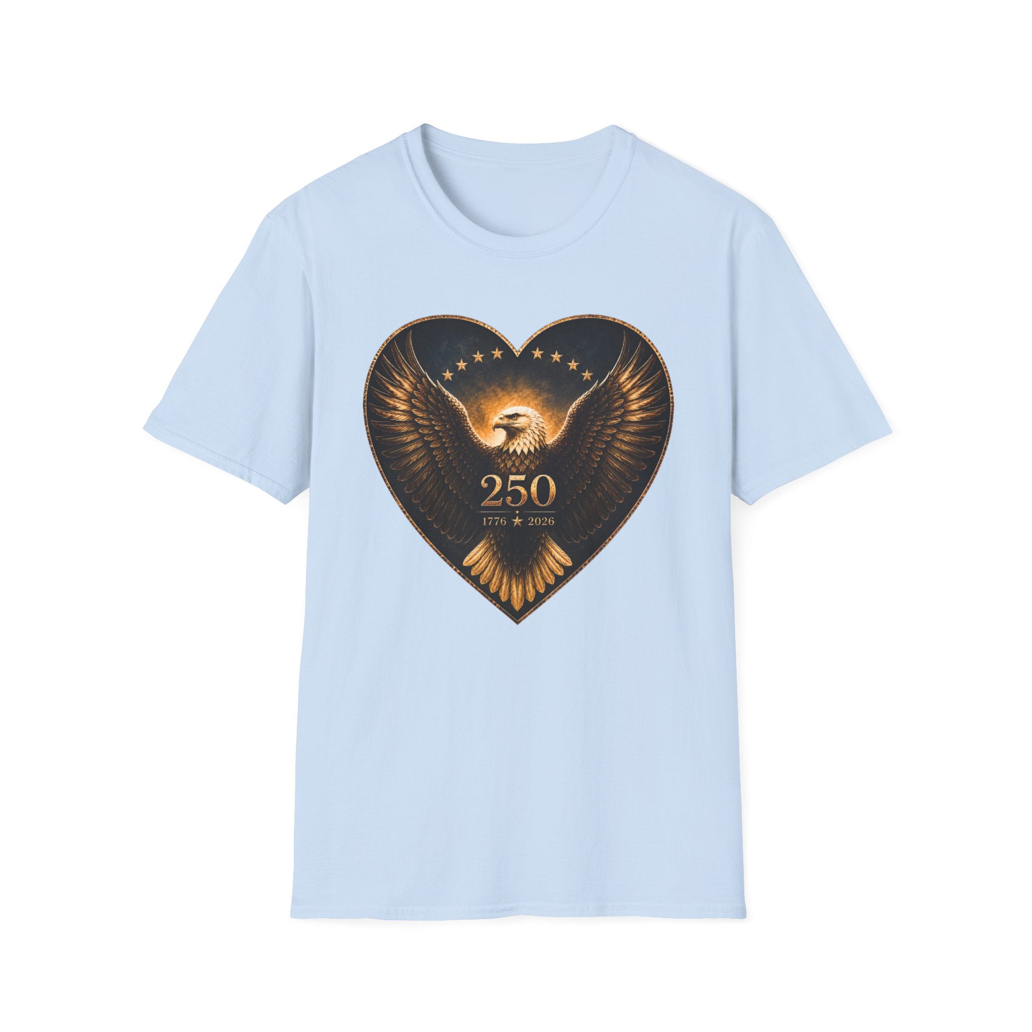 Patriotic 250th Anniversary Eagle Heart T-Shirt