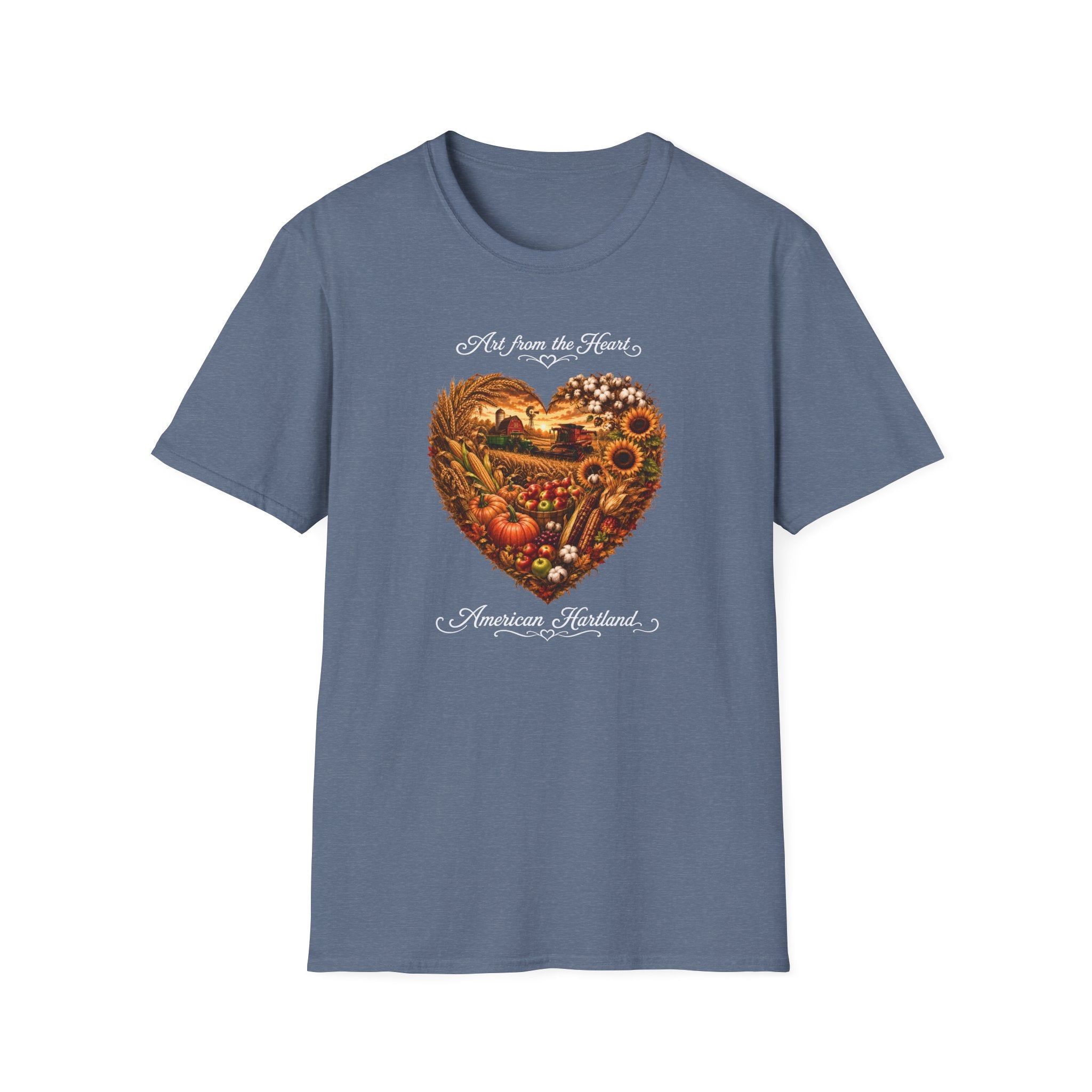 Heartland Harvest T-Shirt — "Art from the Heart" Autumn Farm Design