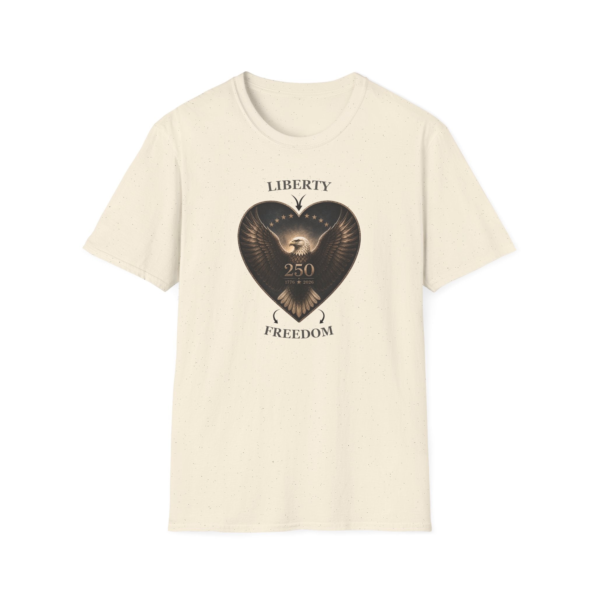 Liberty Heart Eagle T-Shirt — "Liberty 250" Patriotic Freedom Tee