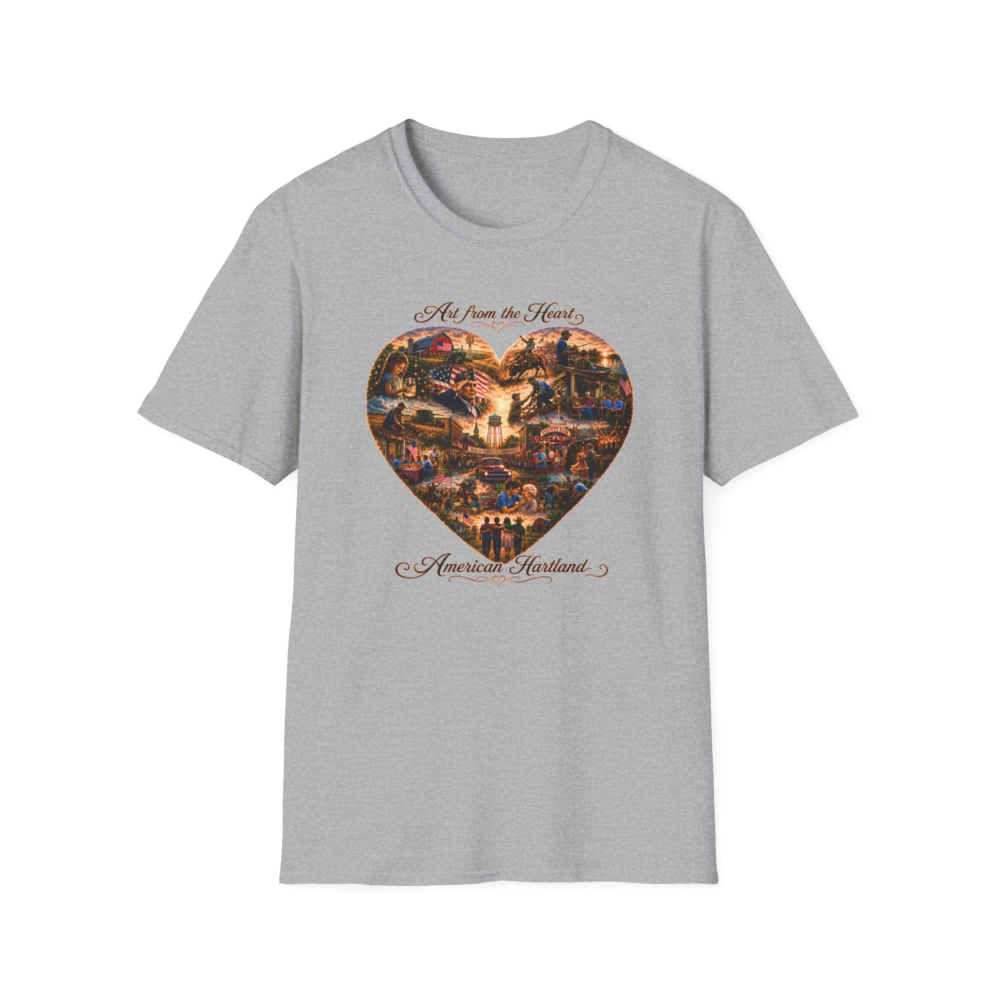 T-Shirt — "Art from the Heart" Scenic Heart Illustration