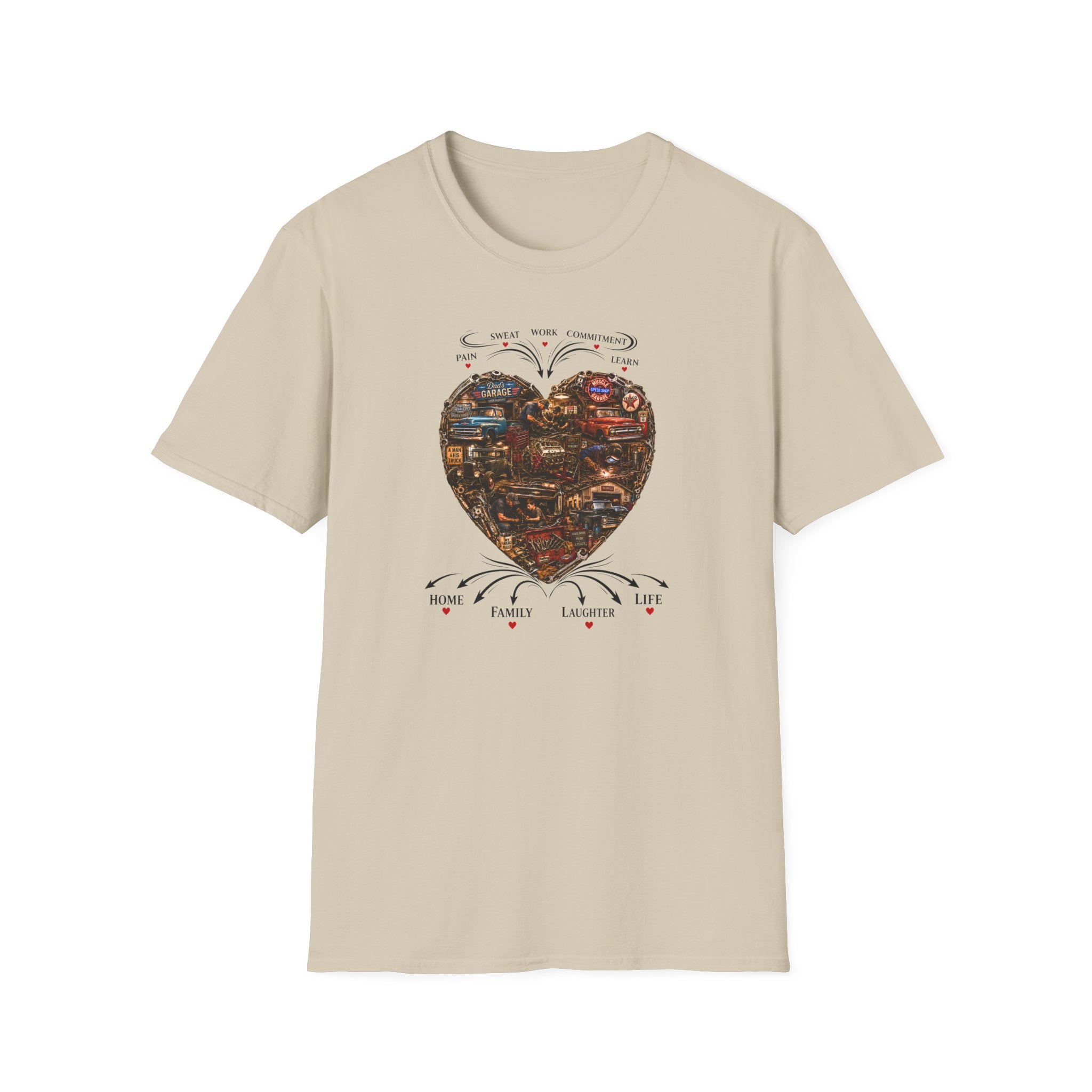 Heart Collage T-Shirt — Vintage Graphic