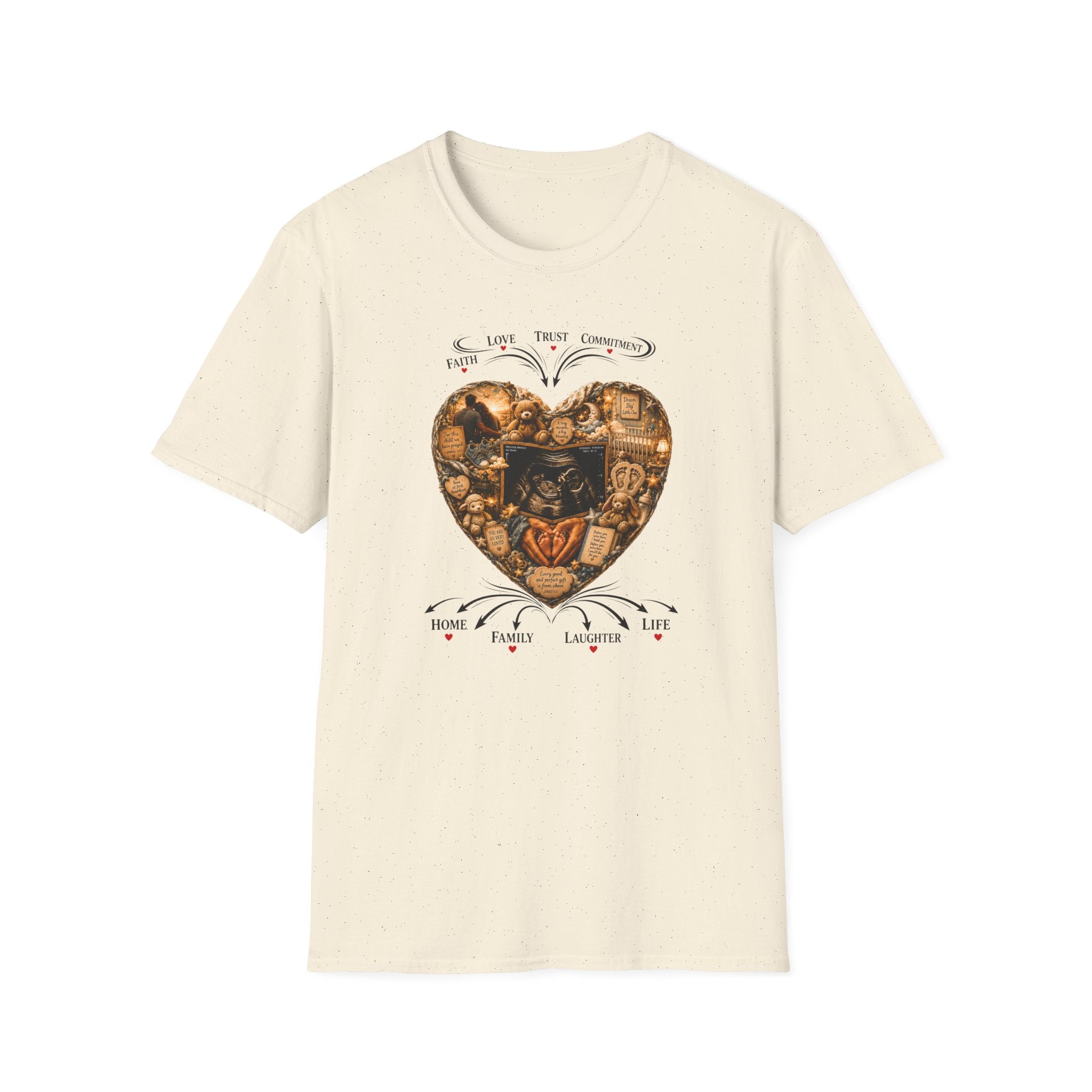 Memorial Heart T-Shirt — Faith, Love, Trust, Commitment Tee