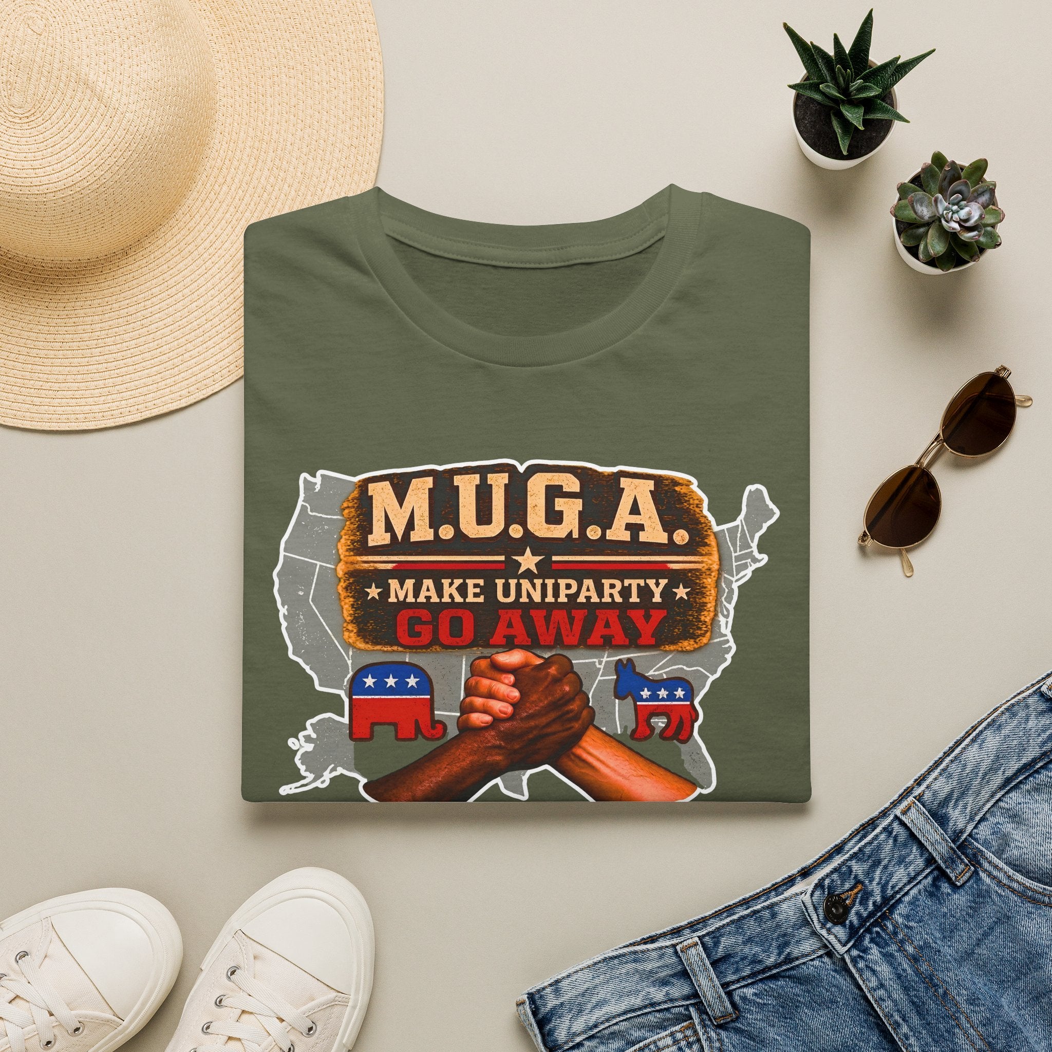T-Shirt — M.U.G.A. "Make Uniparty Go Away" Political Unity Graphic Tee