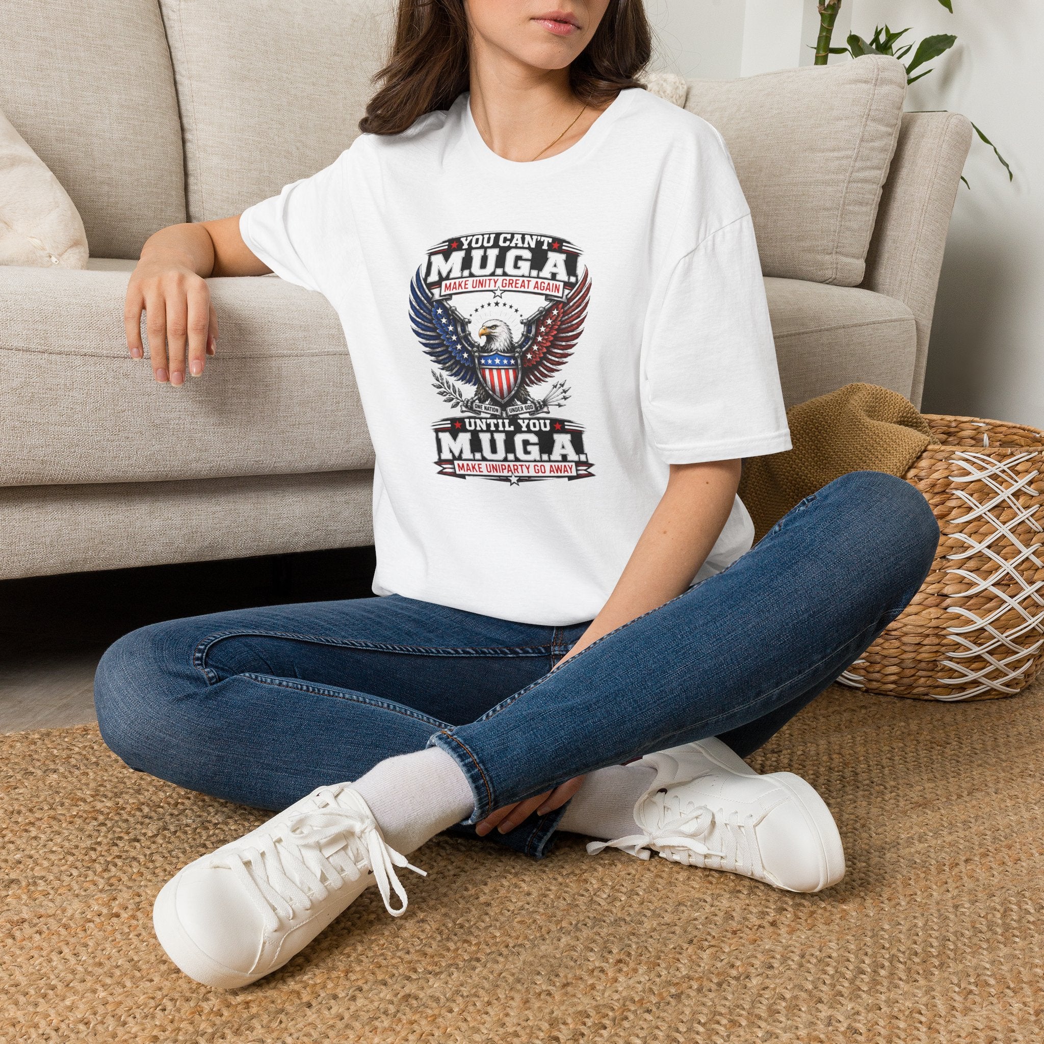 Make Unity Great Again T-Shirt — Patriotic Eagle M.U.G.A. Graphic Tee