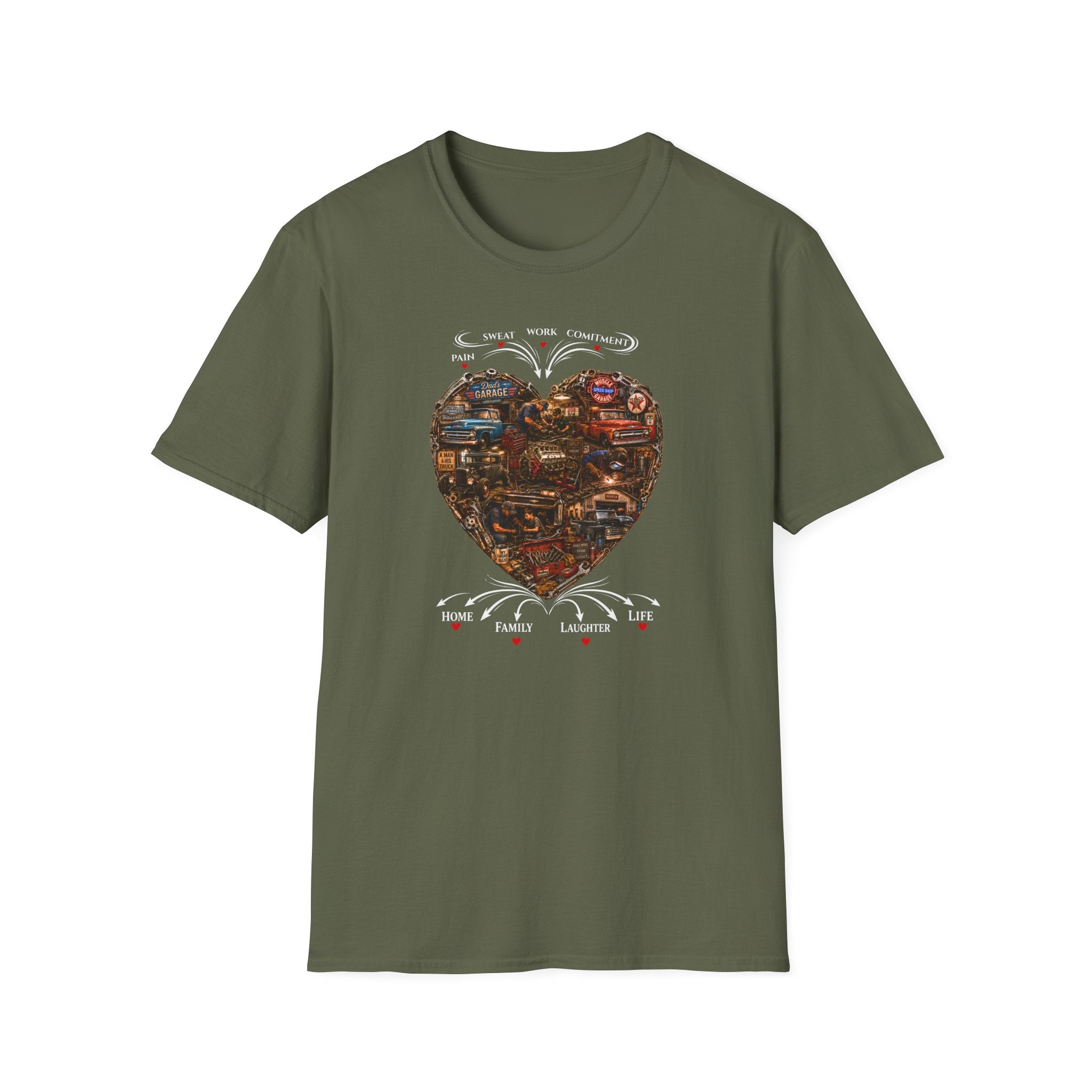 Heart Collage T-Shirt — Vintage Graphic
