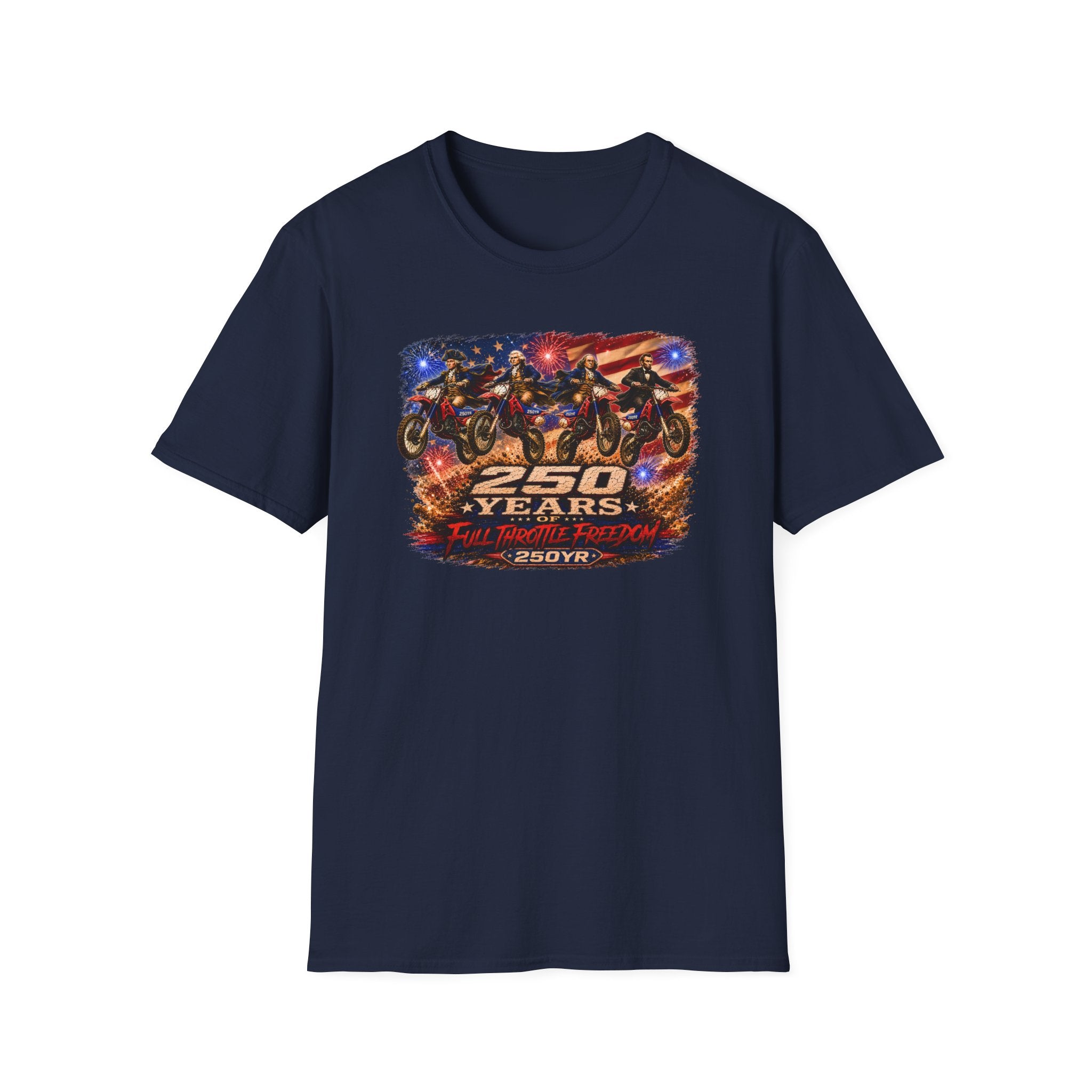 Motorcycle 250 Years T‑Shirt — Full Throttle Freedom Graphic Tee
