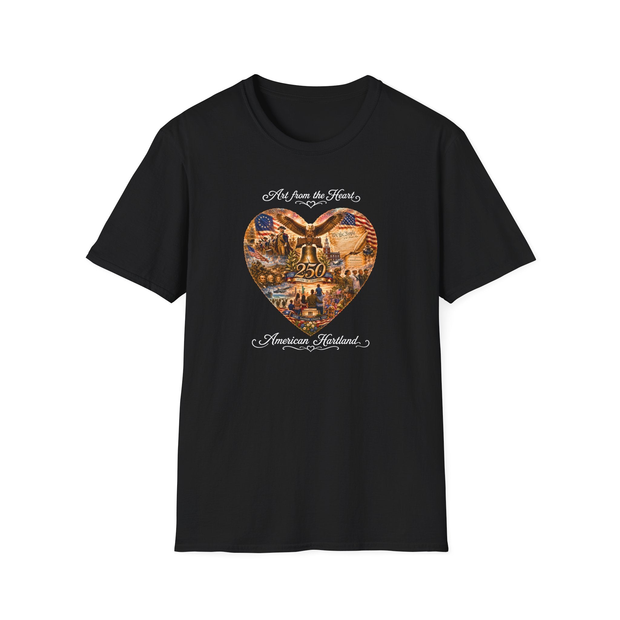 Patriotic Heart T-Shirt — "Art from the Heart: American Heartland 250"
