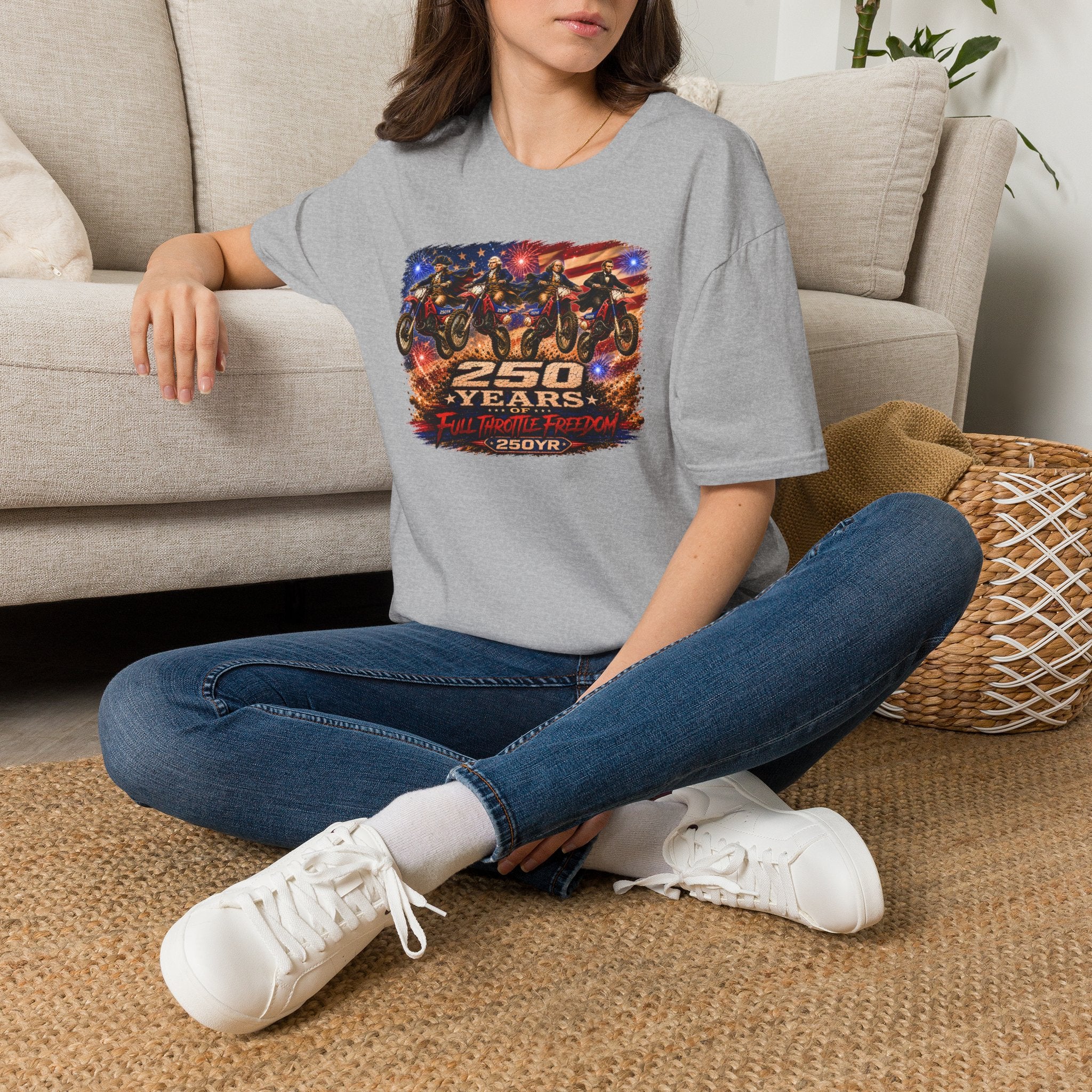 Motorcycle 250 Years T‑Shirt — Full Throttle Freedom Graphic Tee
