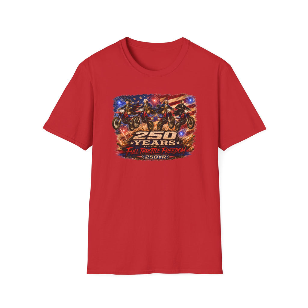 Motorcycle 250 Years T‑Shirt — Full Throttle Freedom Graphic Tee