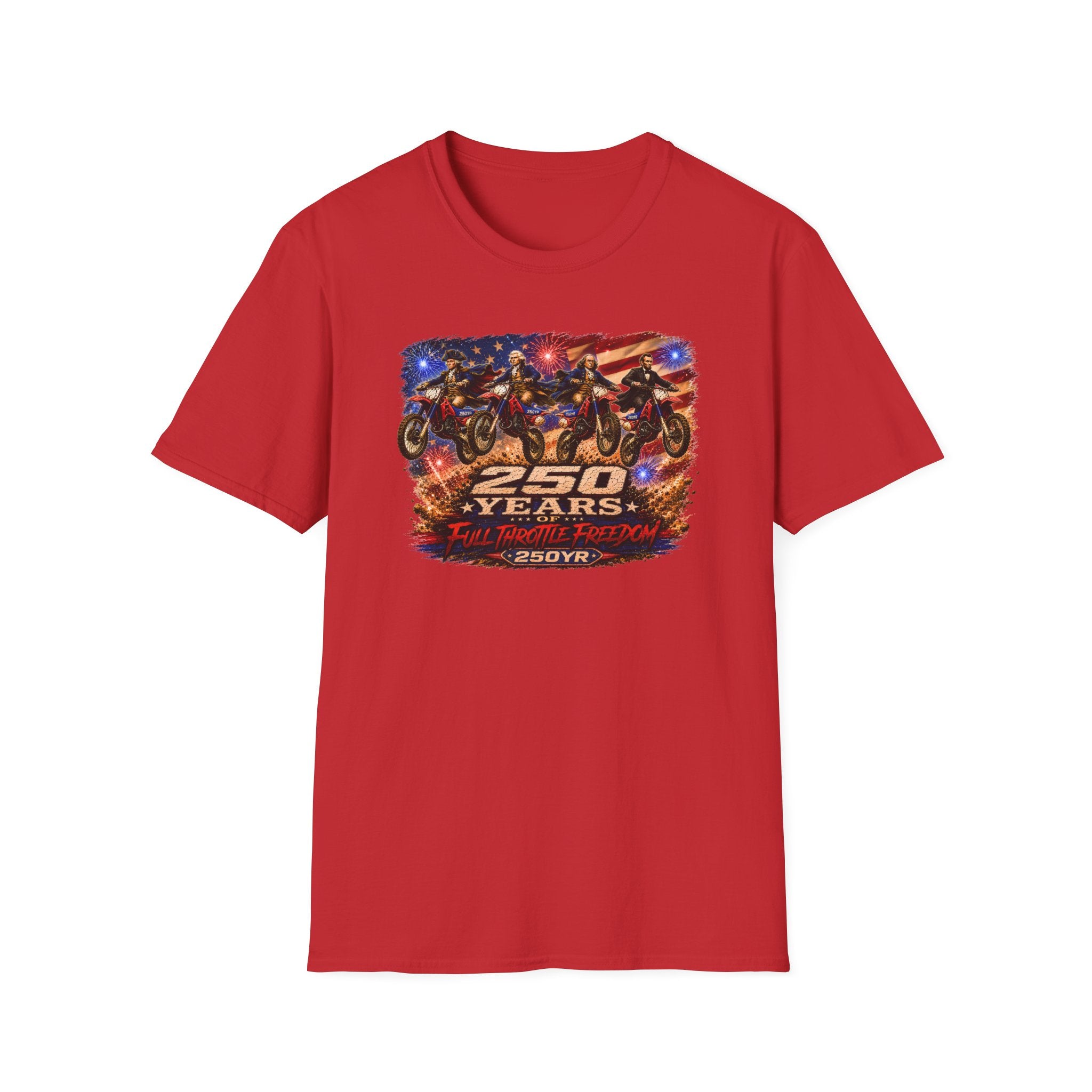 Motorcycle 250 Years T‑Shirt — Full Throttle Freedom Graphic Tee