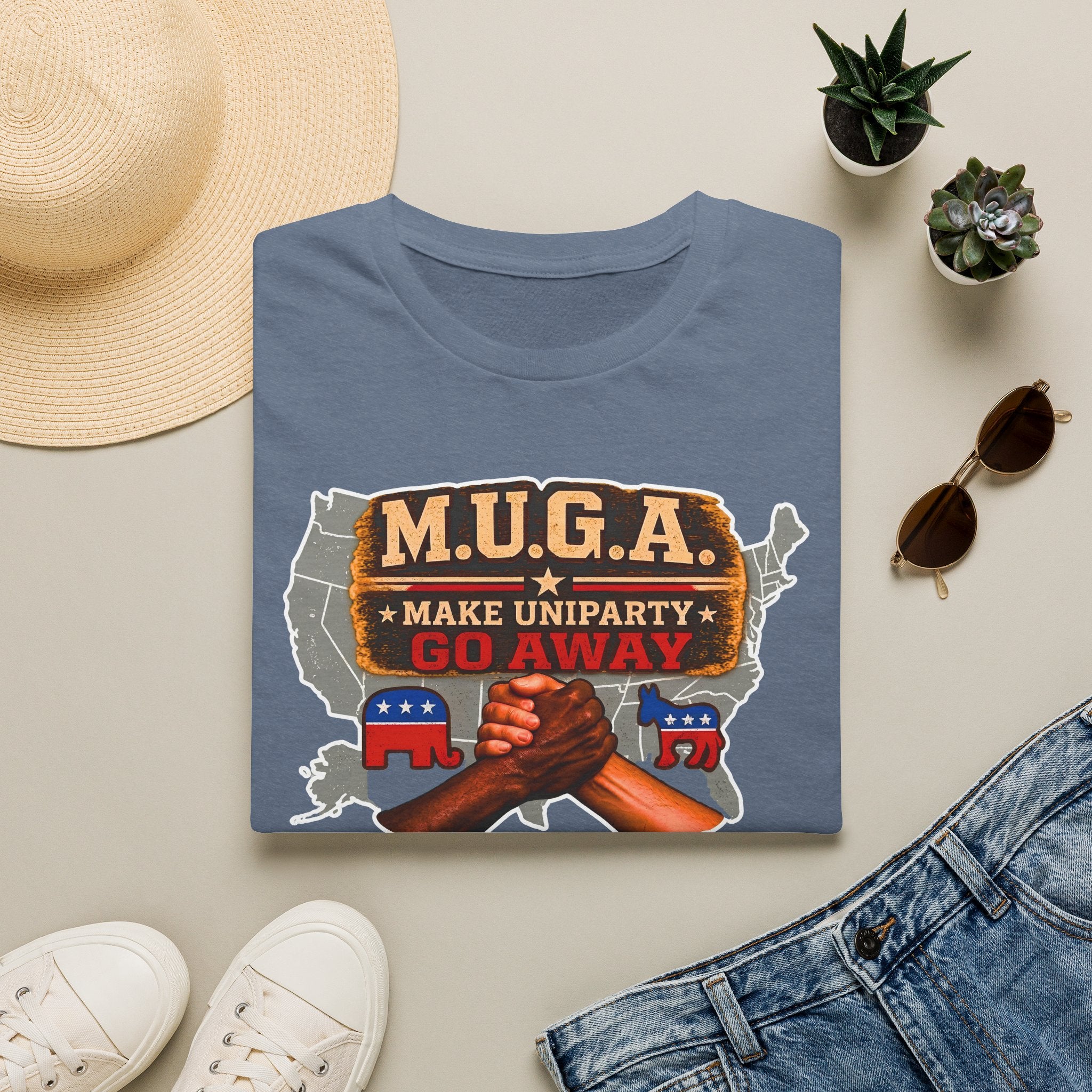 T-Shirt — M.U.G.A. "Make Uniparty Go Away" Political Unity Graphic Tee