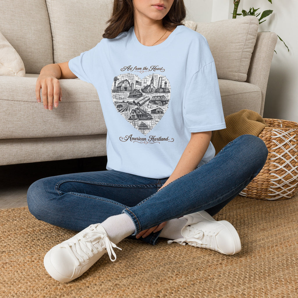 Heart Cityscape T-Shirt — "Art from the Heart" American Heartland Illustration