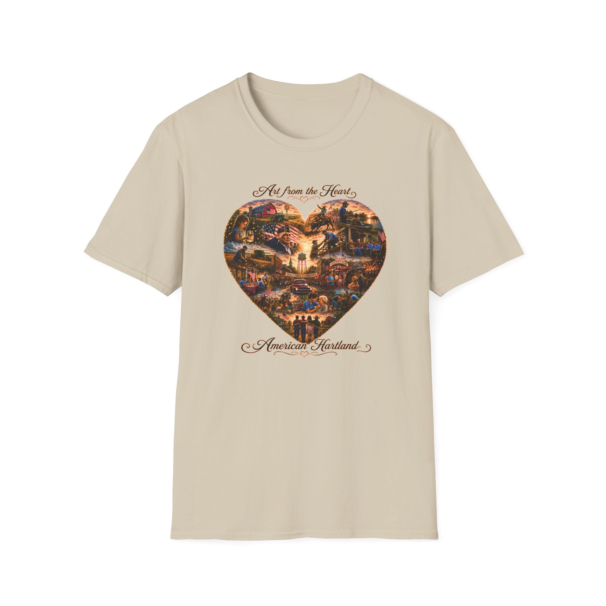 T-Shirt — "Art from the Heart" Scenic Heart Illustration