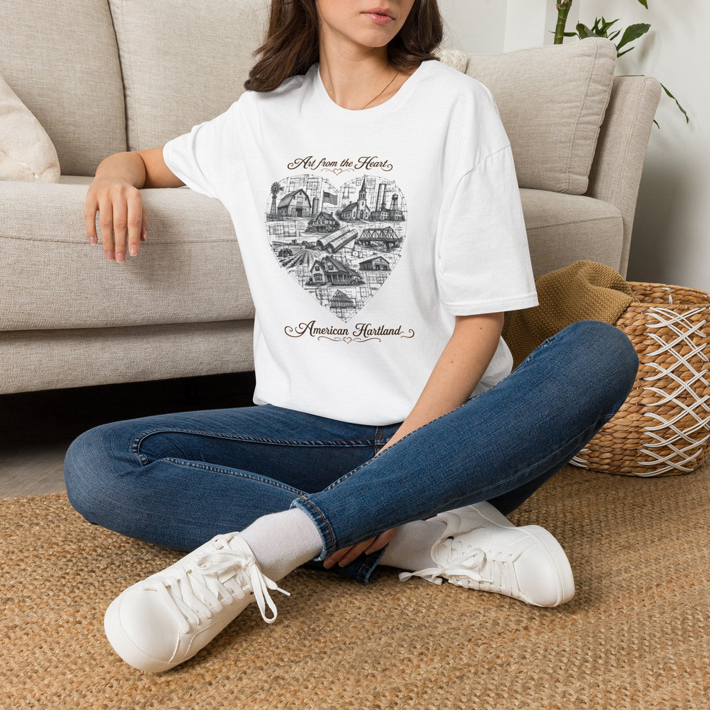 Heart Cityscape T-Shirt — "Art from the Heart" American Heartland Illustration