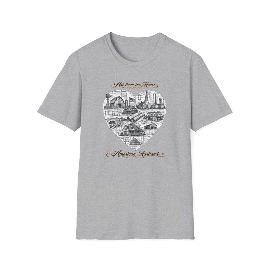 Heart Cityscape T-Shirt — "Art from the Heart" American Heartland Illustration