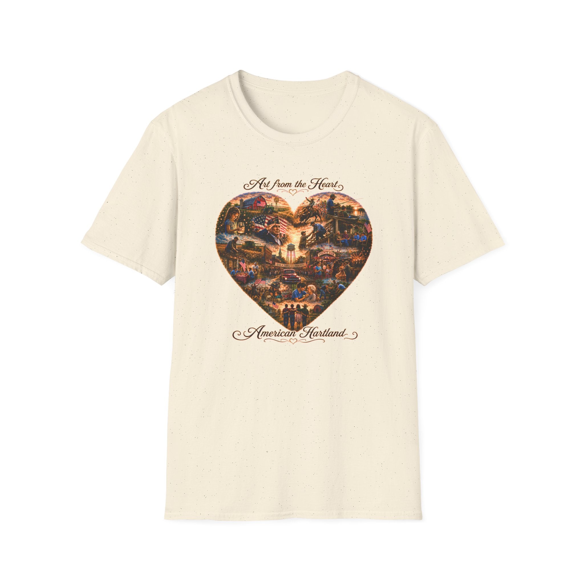 T-Shirt — "Art from the Heart" Scenic Heart Illustration