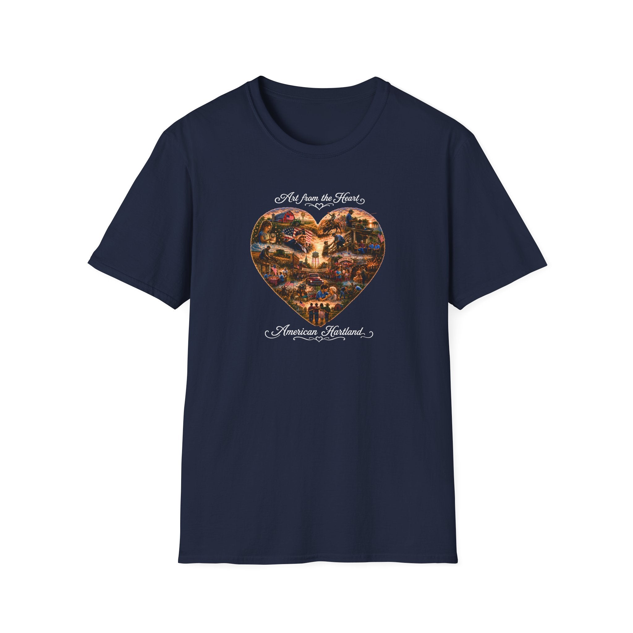 Heart Collage T-Shirt — "Art from the Heart" Vintage Scenic Design