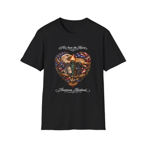 "Art From the Heart" American Veterans Patriotic Eagle Heart Design