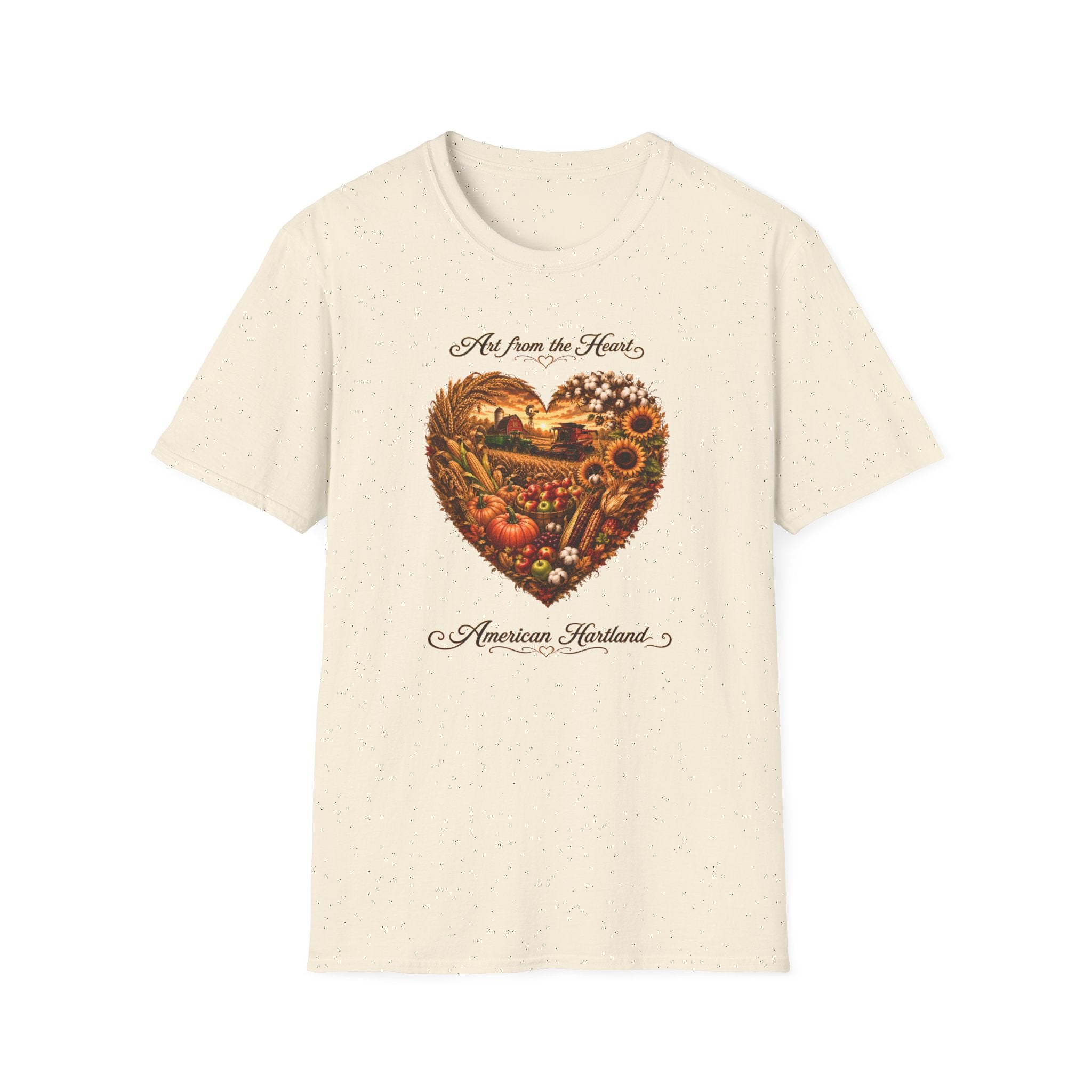 Heartland Harvest T-Shirt — "Art from the Heart" Autumn Farm Design
