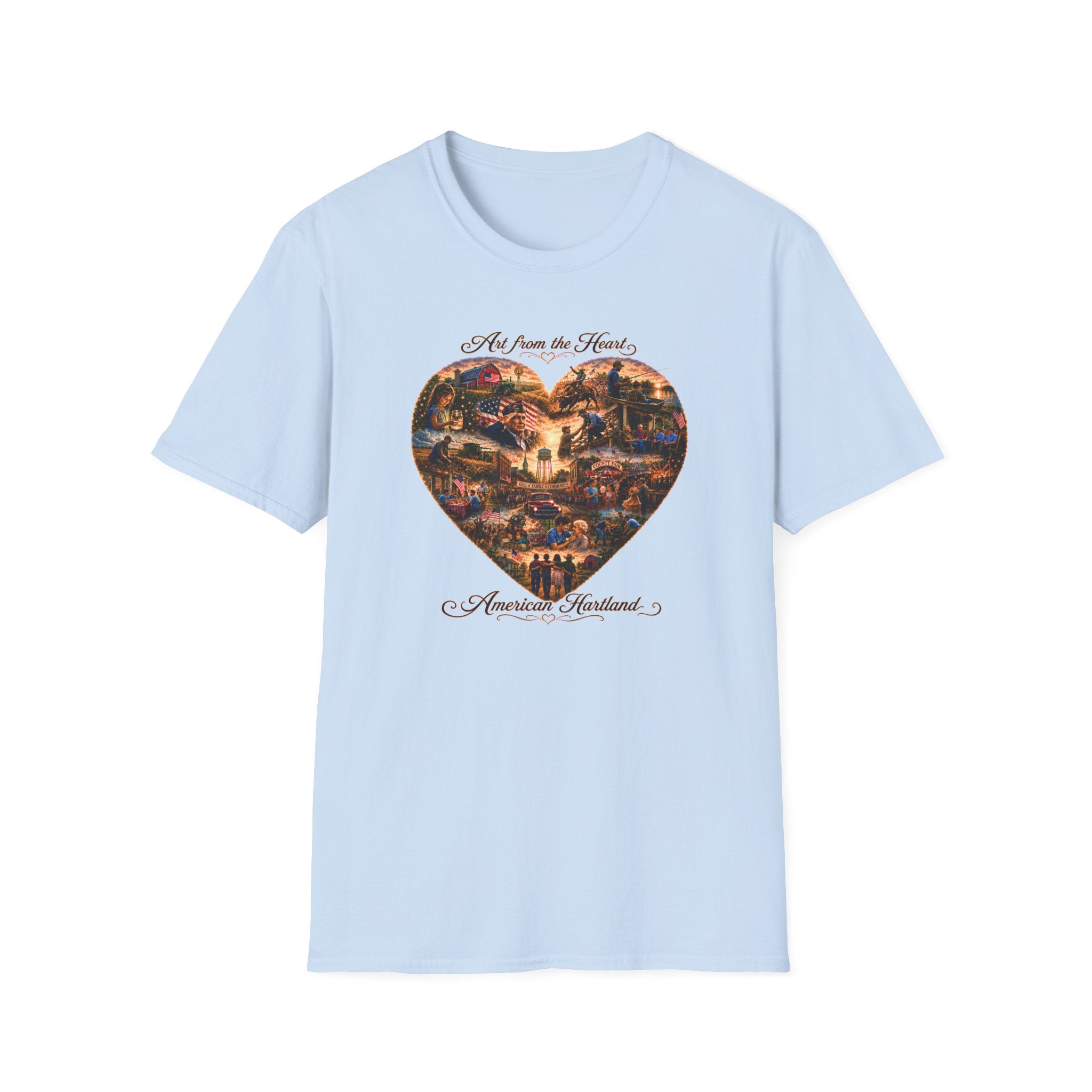 Heart Collage T-Shirt — "Art from the Heart" Vintage Scenic Design