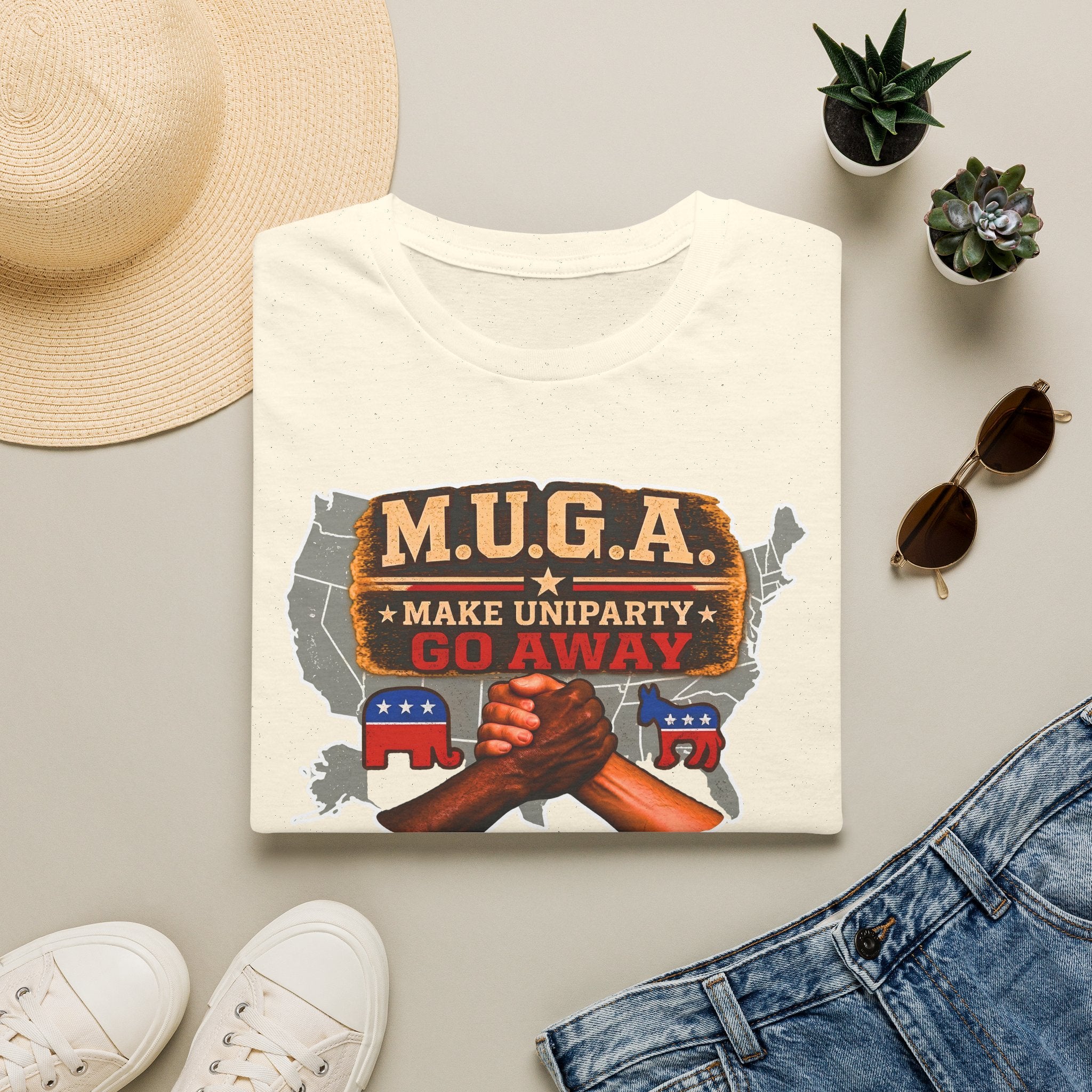 T-Shirt — M.U.G.A. "Make Uniparty Go Away" Political Unity Graphic Tee
