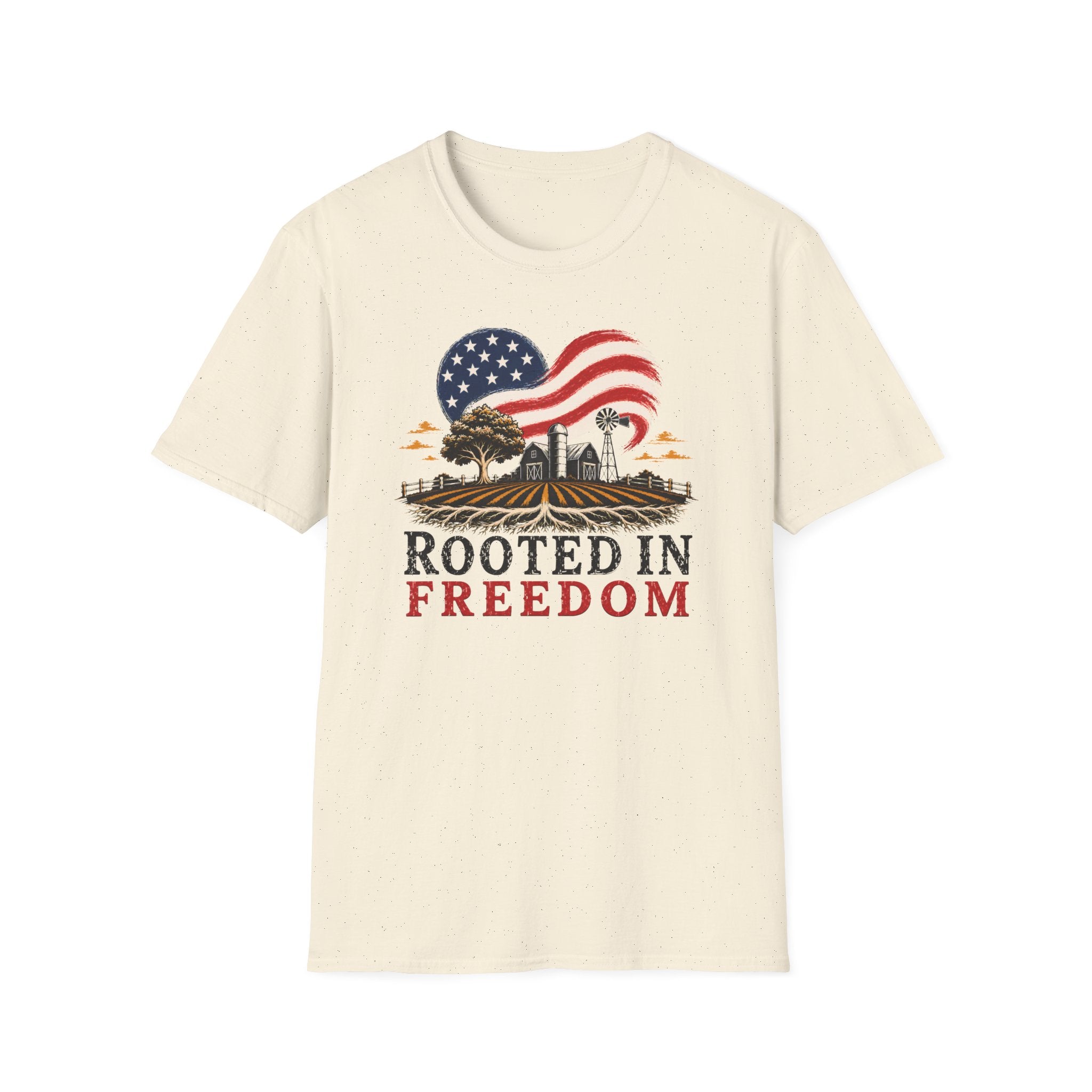 Rooted in Freedom T-Shirt — Patriotic Farm USA Graphic Tee