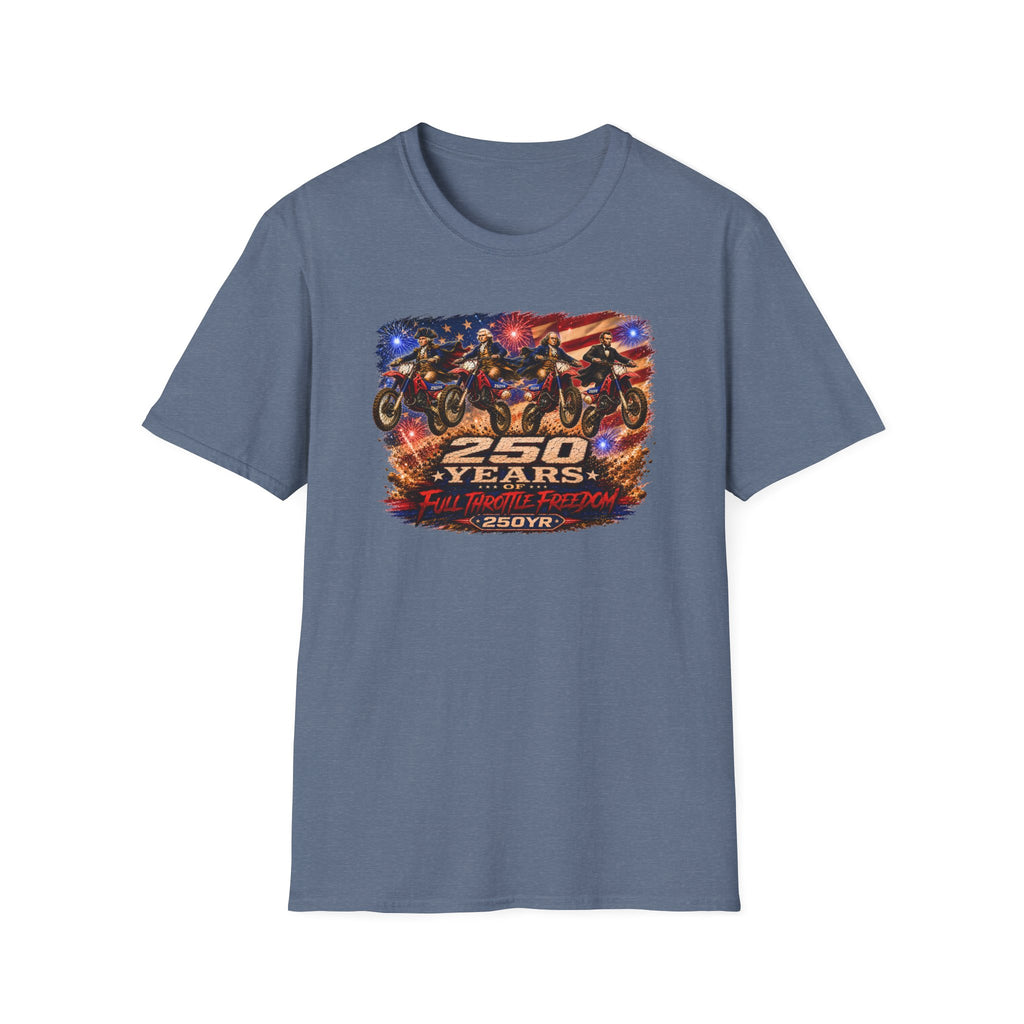 Motorcycle 250 Years T‑Shirt — Full Throttle Freedom Graphic Tee