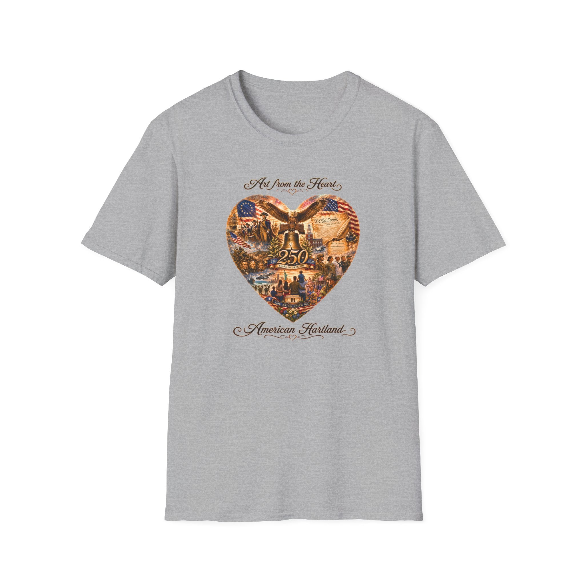 Patriotic Heart T-Shirt — "Art from the Heart: American Heartland 250"