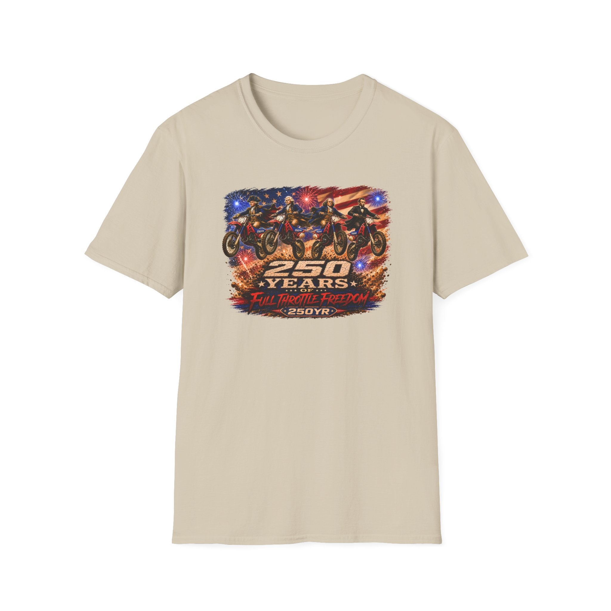 Motorcycle 250 Years T‑Shirt — Full Throttle Freedom Graphic Tee