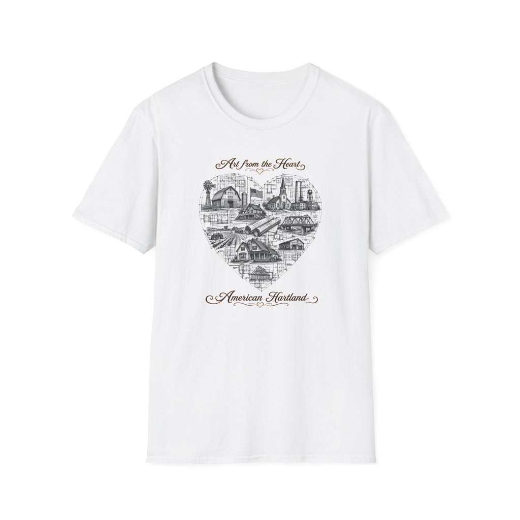 Heart Cityscape T-Shirt — "Art from the Heart" American Heartland Illustration