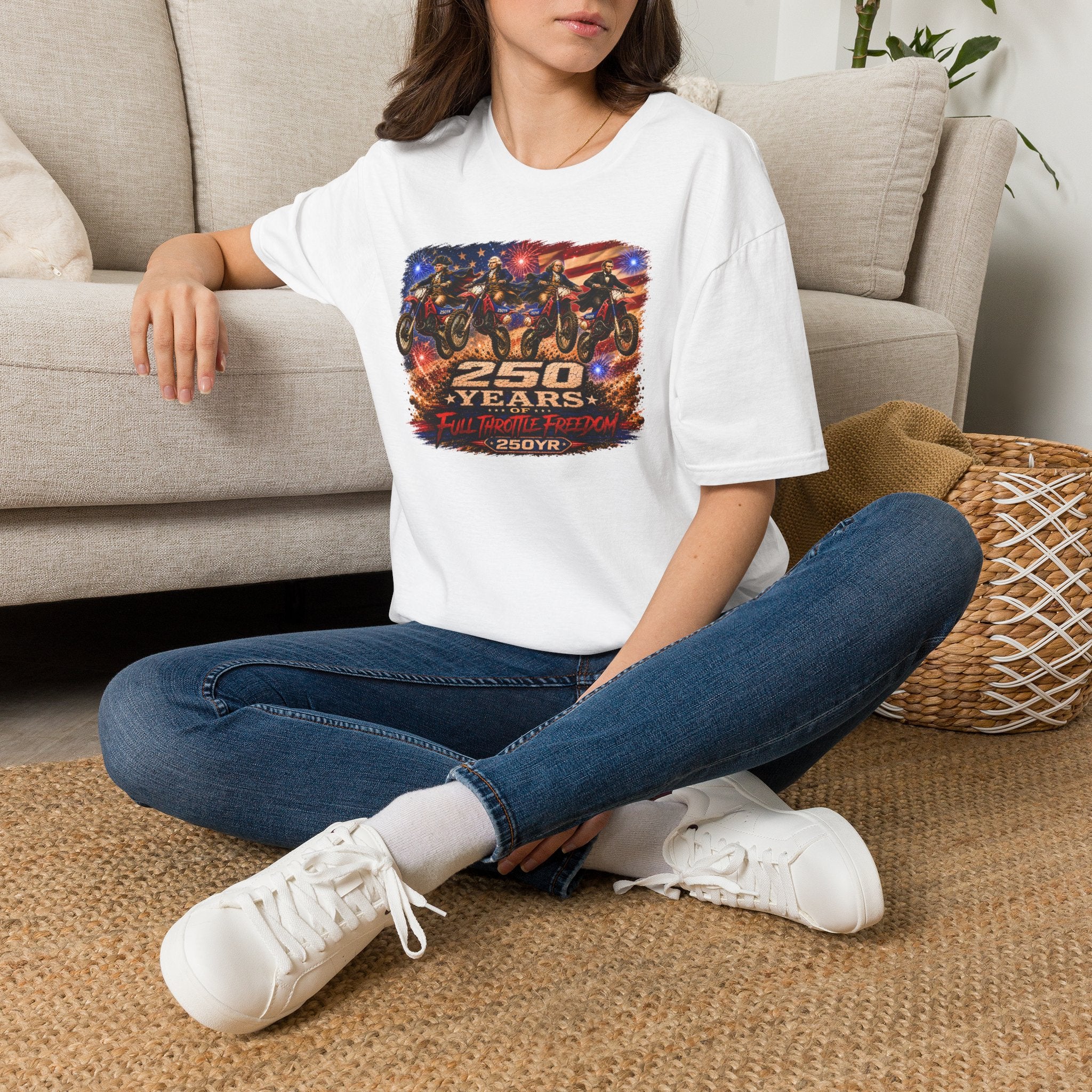 Motorcycle 250 Years T‑Shirt — Full Throttle Freedom Graphic Tee
