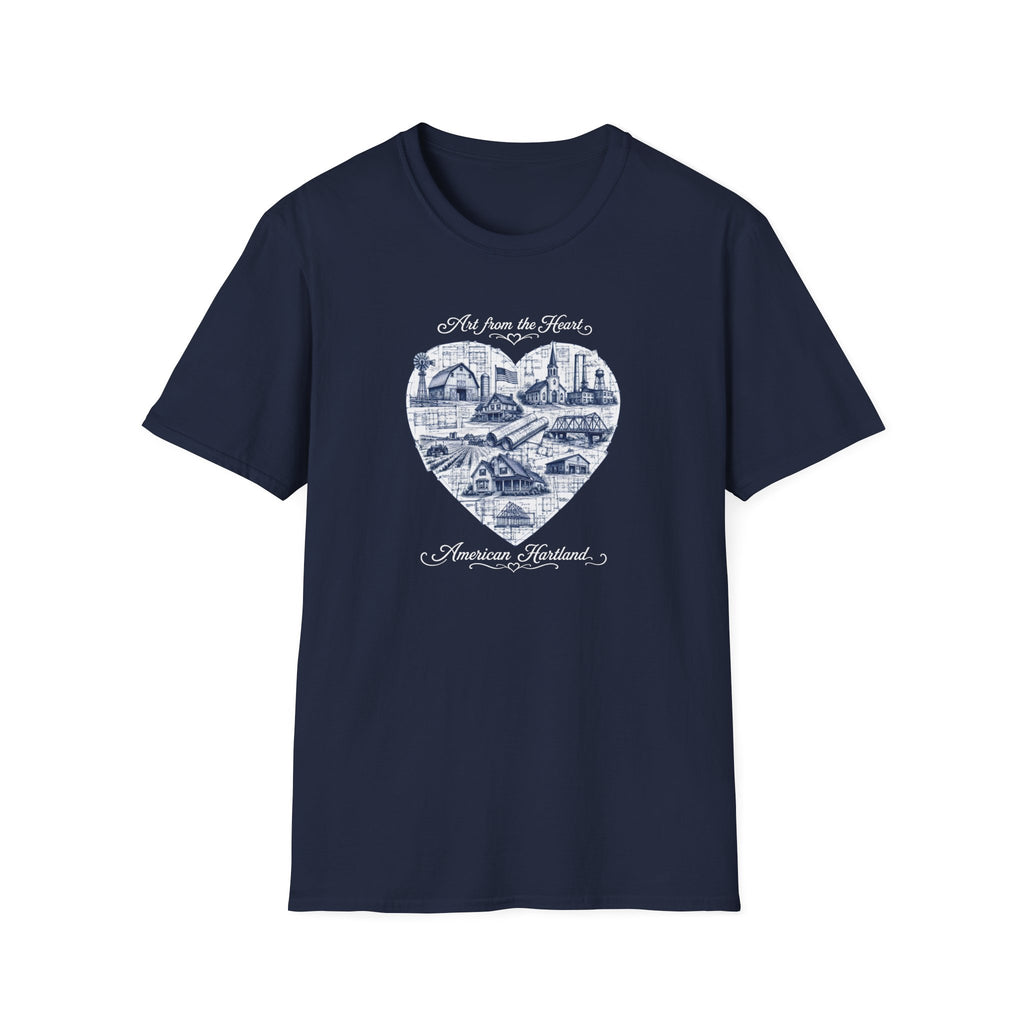 Heart Cityscape T-Shirt — "Art from the Heart" American Heartland Illustration