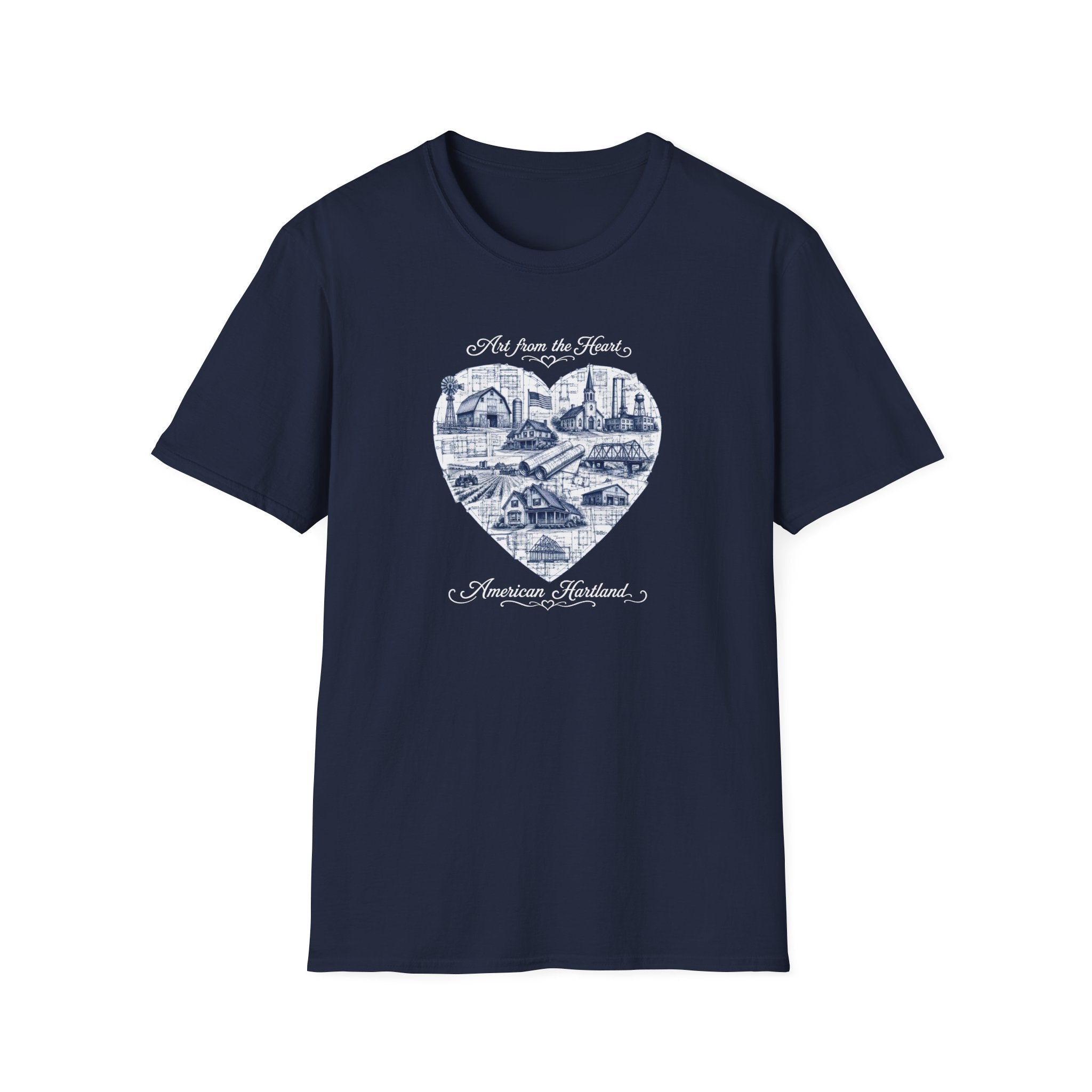 Heart Cityscape T-Shirt — "Art from the Heart" American Heartland Illustration