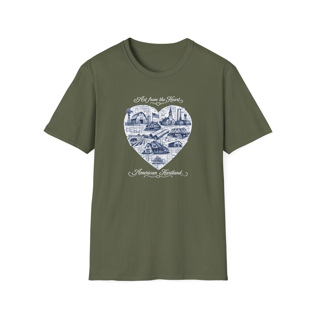 Heart Cityscape T-Shirt — "Art from the Heart" American Heartland Illustration