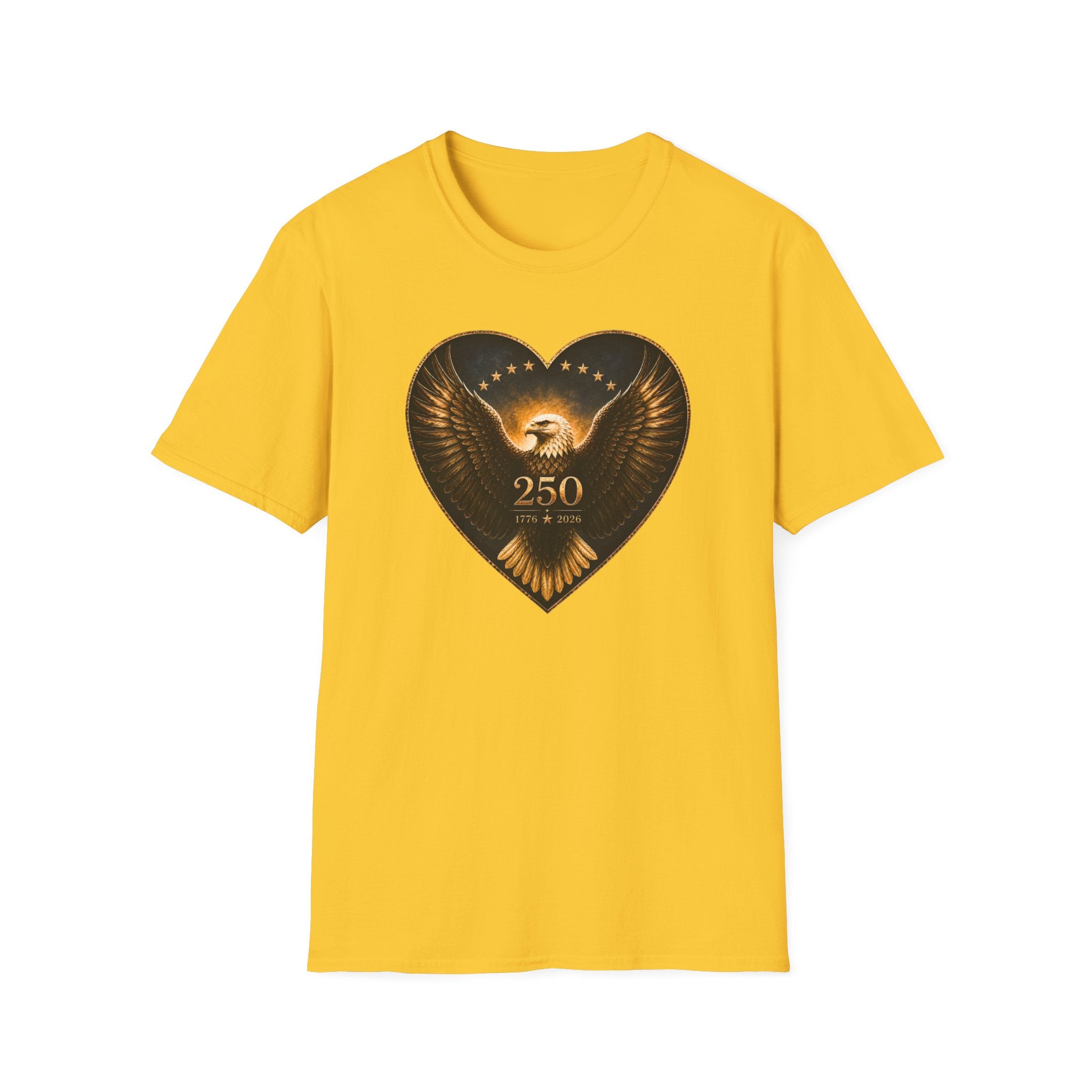Patriotic 250th Anniversary Eagle Heart T-Shirt