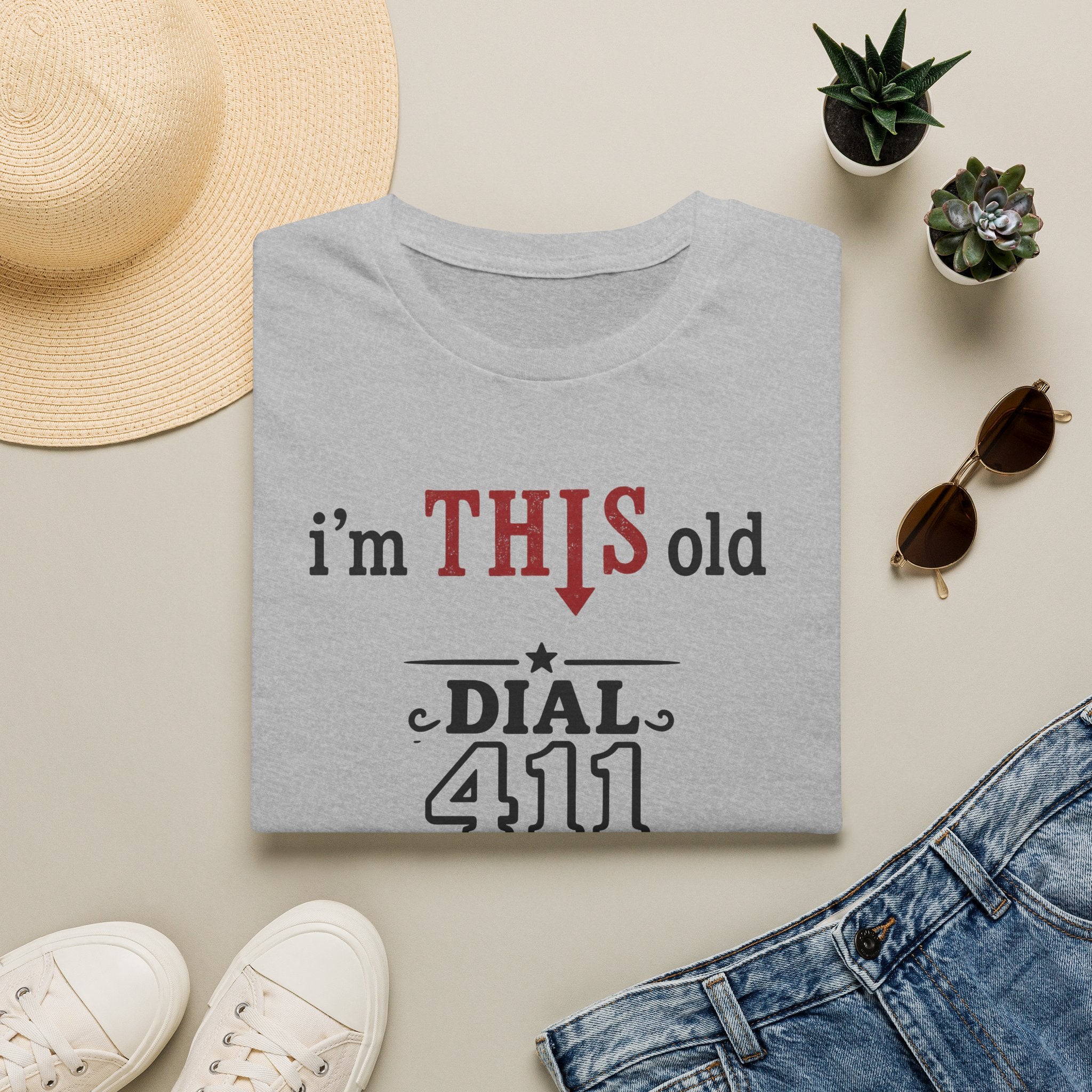 Funny T-Shirt — “I’m This Old Dial 411” Vintage Humor Tee