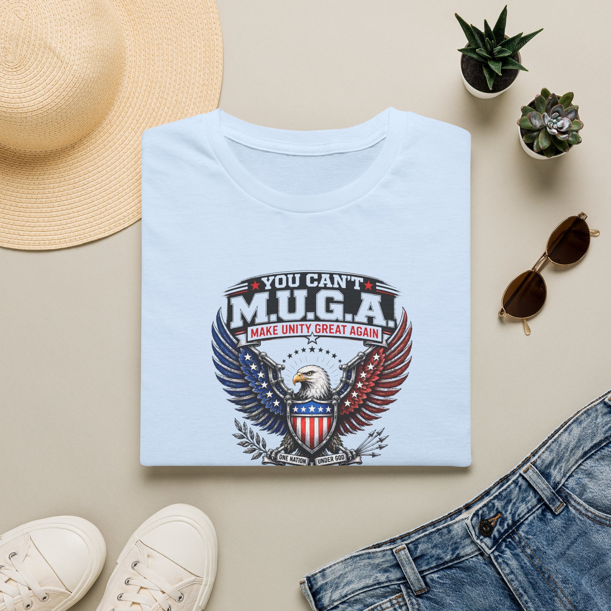 Make Unity Great Again T-Shirt — Patriotic Eagle M.U.G.A. Graphic Tee