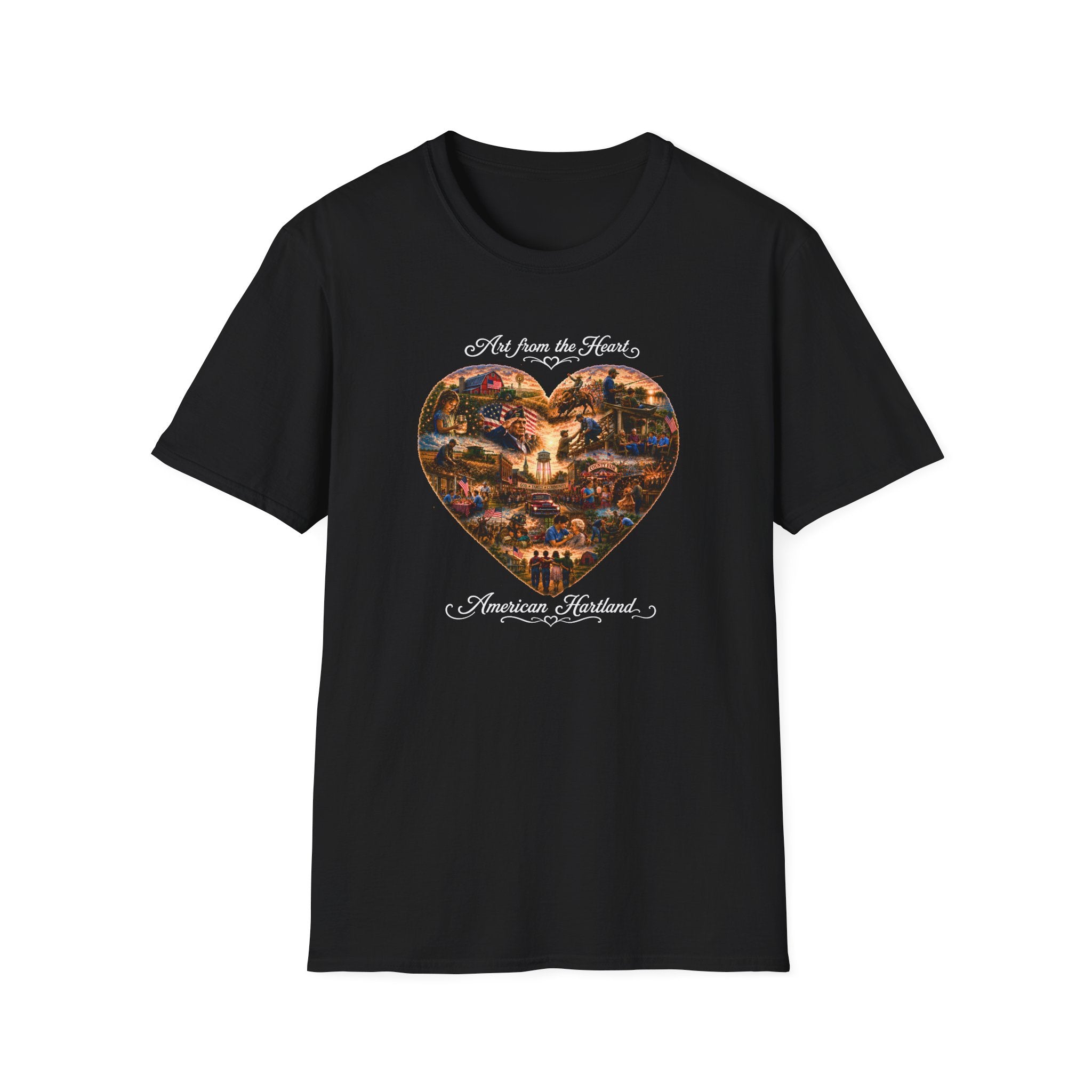 T-Shirt — "Art from the Heart" Scenic Heart Illustration