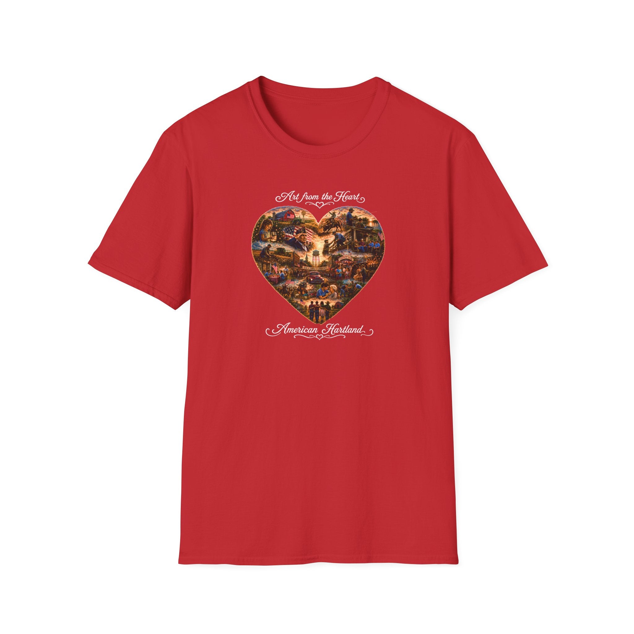 Heart Collage T-Shirt — "Art from the Heart" Vintage Scenic Design