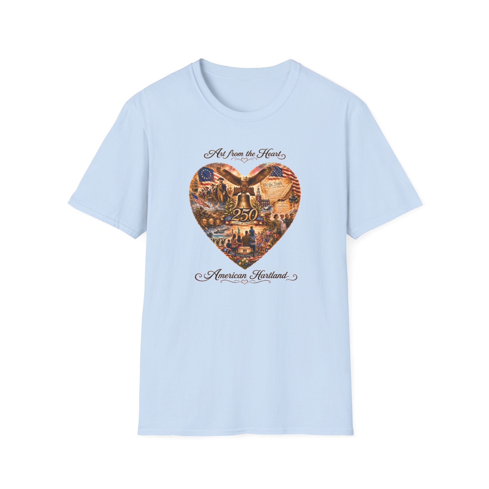Patriotic Heart T-Shirt — "Art from the Heart: American Heartland 250"