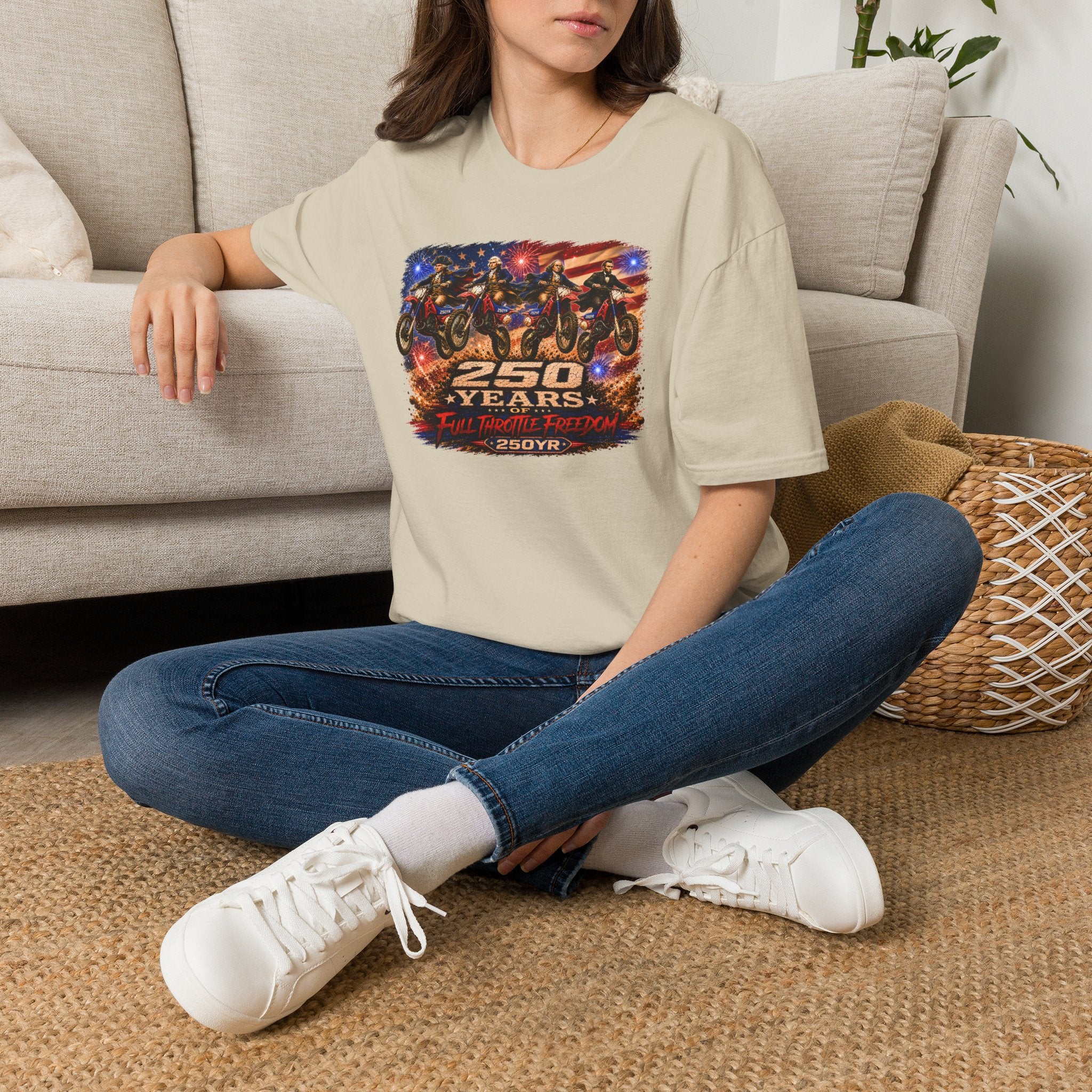 Motorcycle 250 Years T‑Shirt — Full Throttle Freedom Graphic Tee