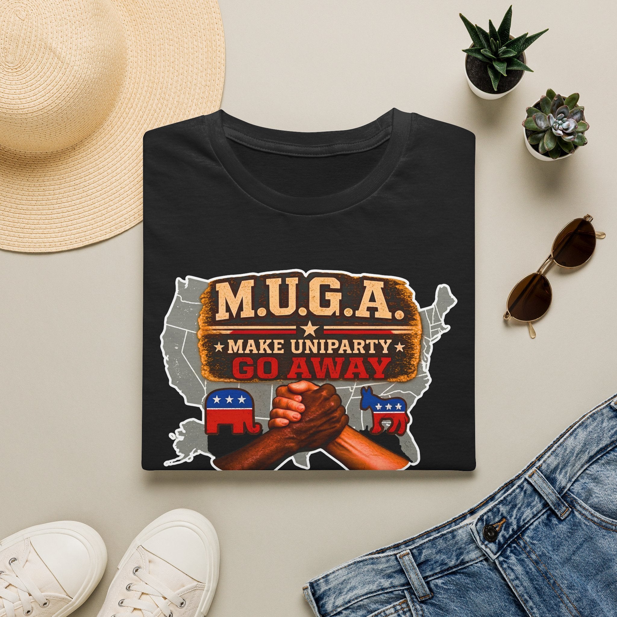 T-Shirt — M.U.G.A. "Make Uniparty Go Away" Political Unity Graphic Tee