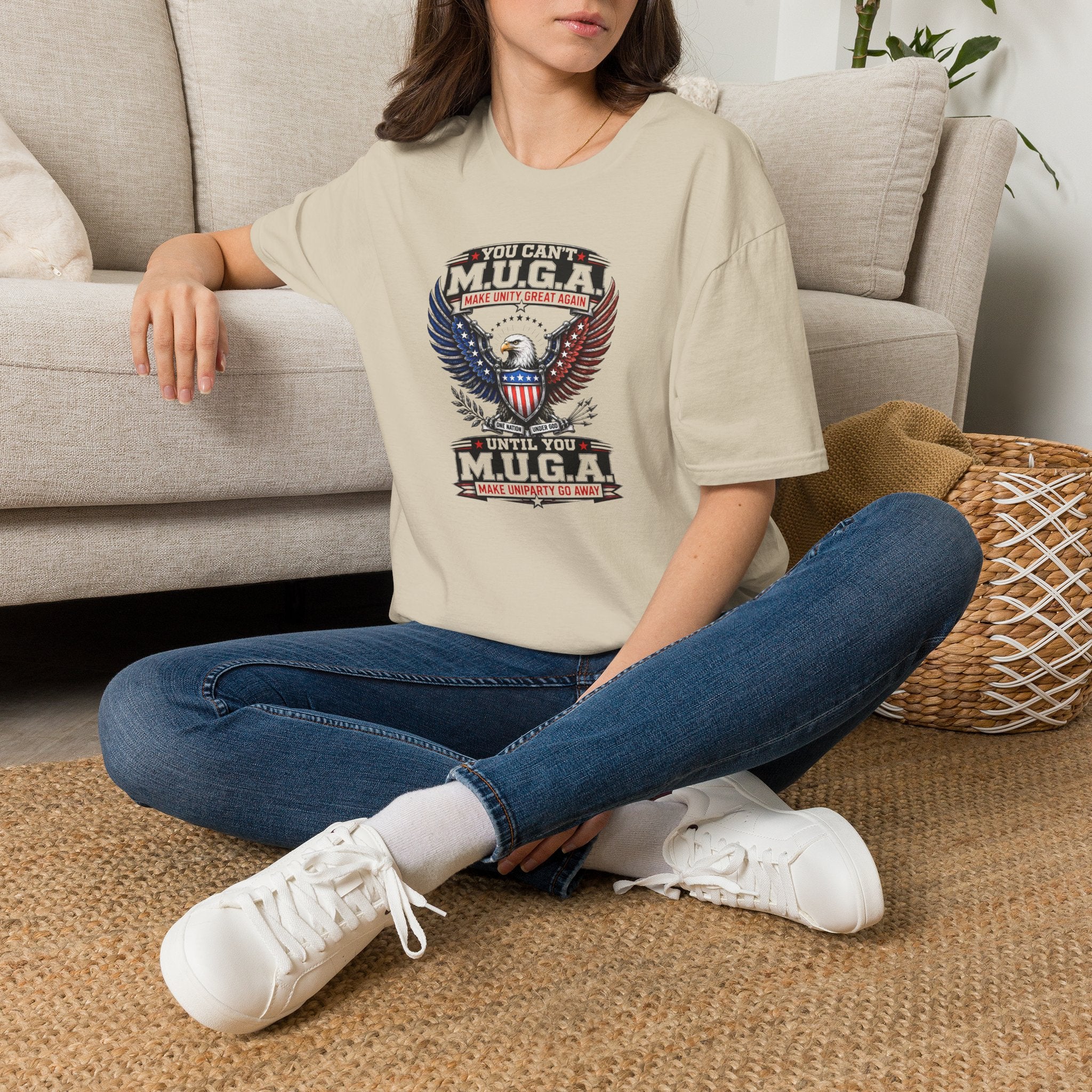 Make Unity Great Again T-Shirt — Patriotic Eagle M.U.G.A. Graphic Tee