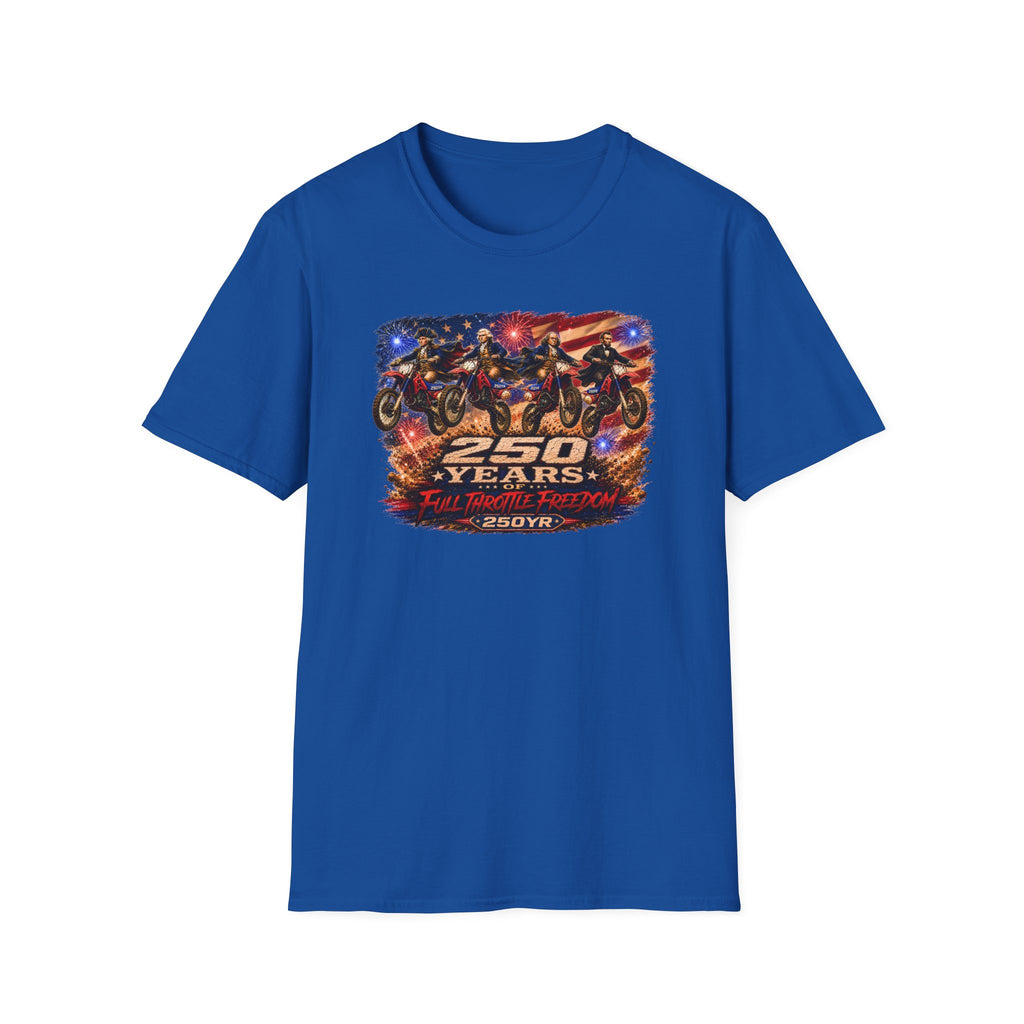 Motorcycle 250 Years T‑Shirt — Full Throttle Freedom Graphic Tee