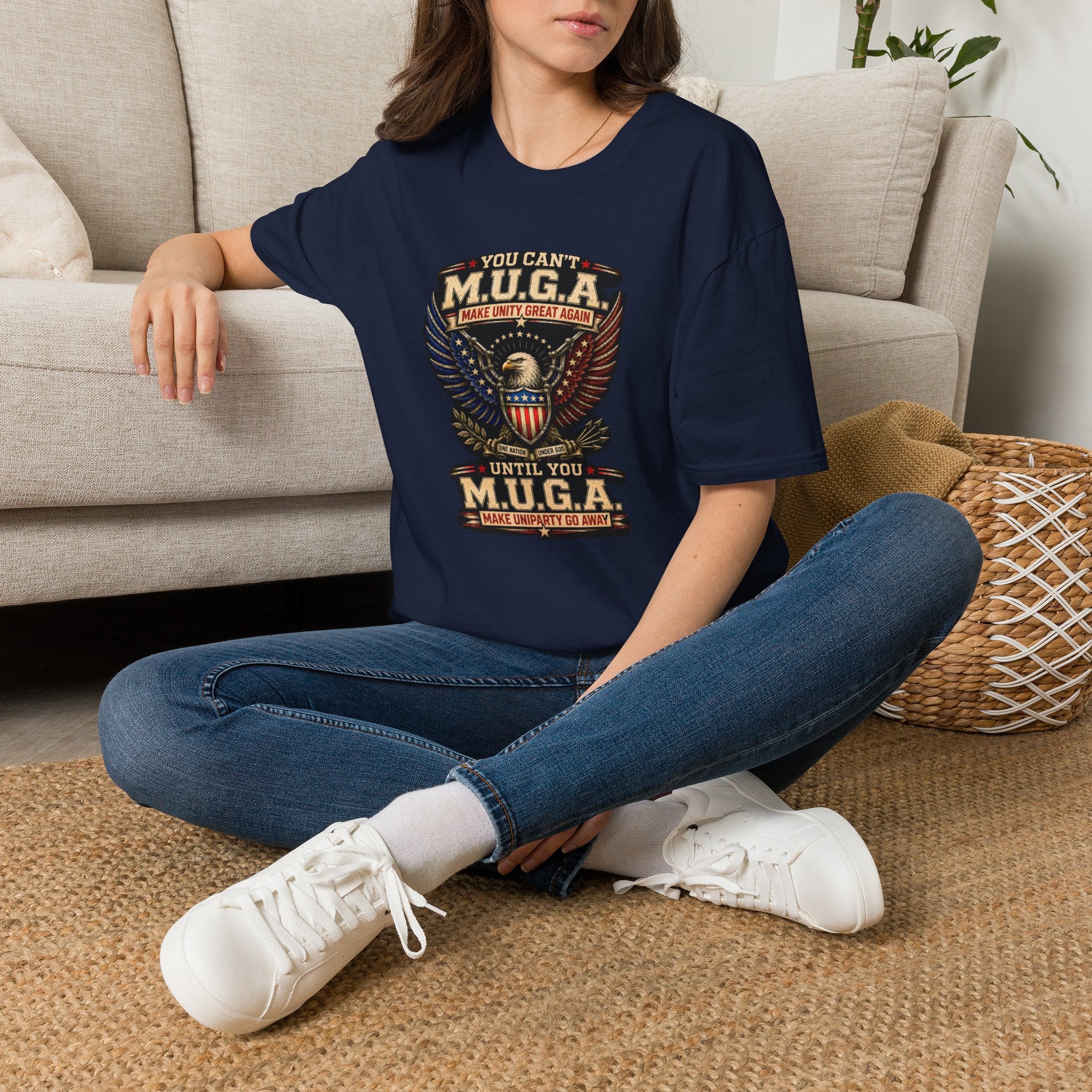 Make Unity Great Again T-Shirt — Patriotic Eagle M.U.G.A. Graphic Tee